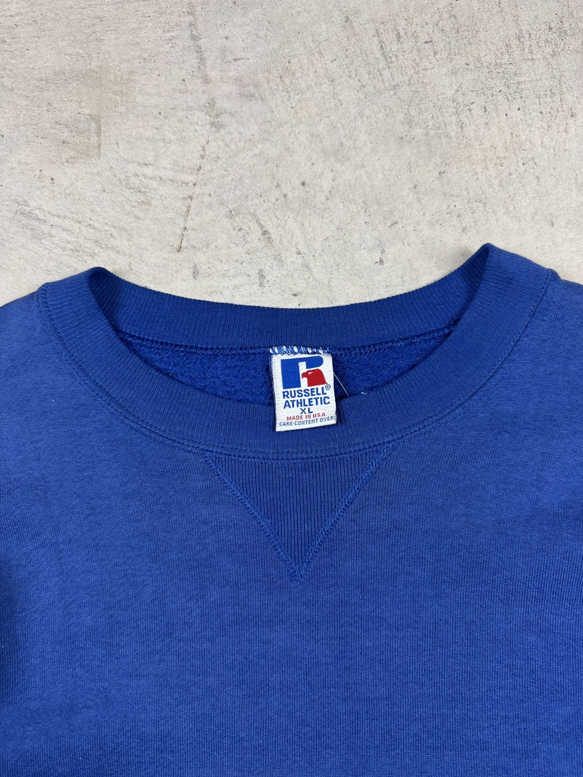 Russell Athletic × Vintage 1990s Russell Athletic Blue Crewneck Size US XL / EU 56 / 4 - 5 Thumbnail