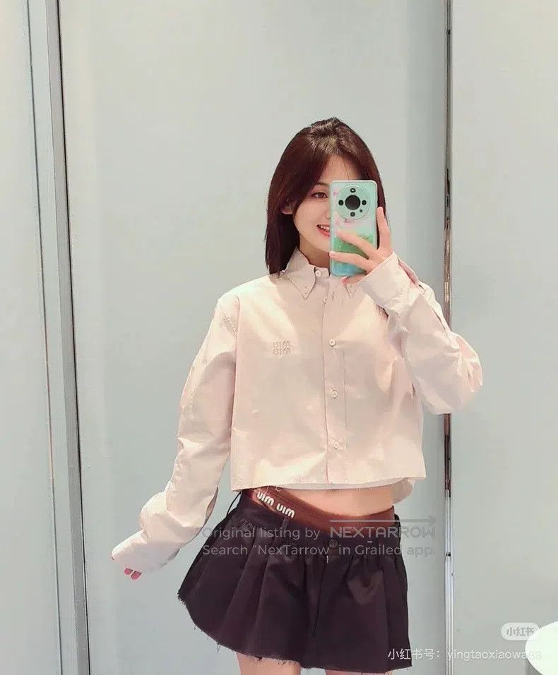 Miu Miu Miu Miu 42 24 spring and summer light pink shirt Size M / US 6-8 / IT 42-44 - 8 Thumbnail