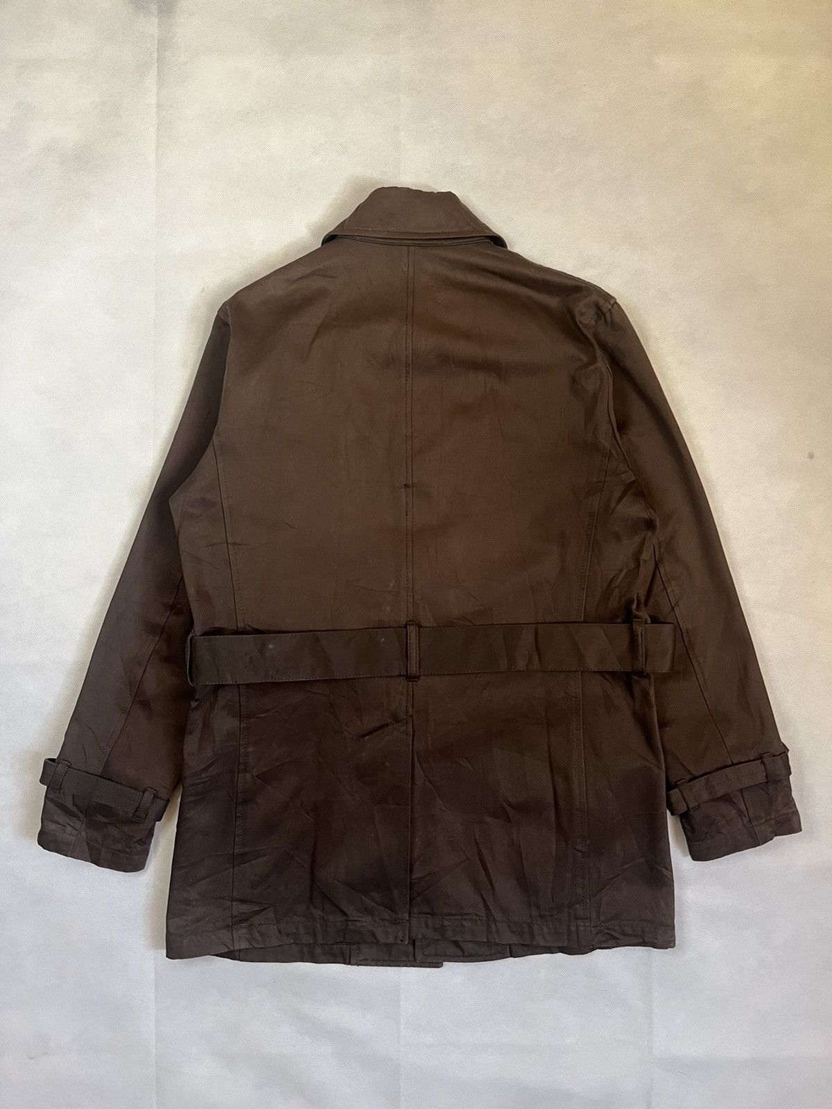 Japanese Brand Vintage TKMIXPICE Cowhide Japanese Designer Brown Coat Size XS / US 0-2 / IT 36-38 - 6 Thumbnail