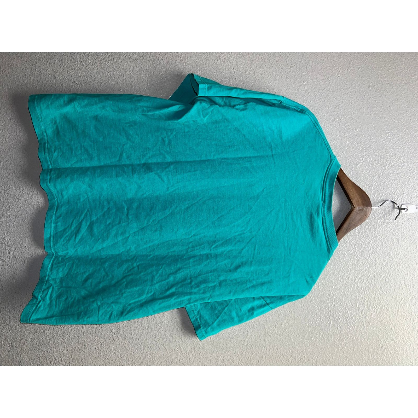 Fruit Of The Loom Vintage Lord Smoking Shell Shirt Lamanai Art Teal Tee 90s XL Size US XL / EU 56 / 4 - 6 Thumbnail