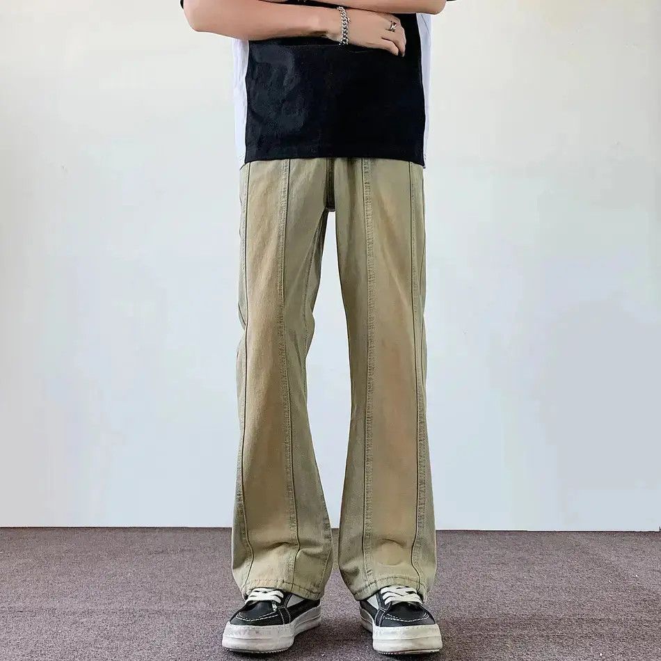 Japanese Brand Retro loose straight leg spliced jeans Size US 32 / EU 48 - 3 Thumbnail