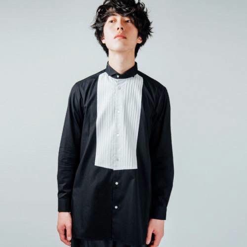 Y's ⭐Y's Yohji Yamamoto Runway Sample Black White tuxedo shirt Size US L / EU 52-54 / 3 - 2 Thumbnail