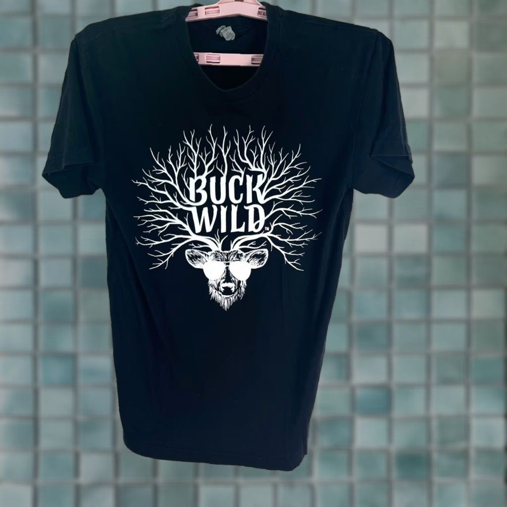 Next Level Next Level Buck Wild Shirt Mens Size S Black Graphic Print Crew Neck Short Sleeve Hunting Size US S / EU 44-46 / 1 - 1 Thumbnail