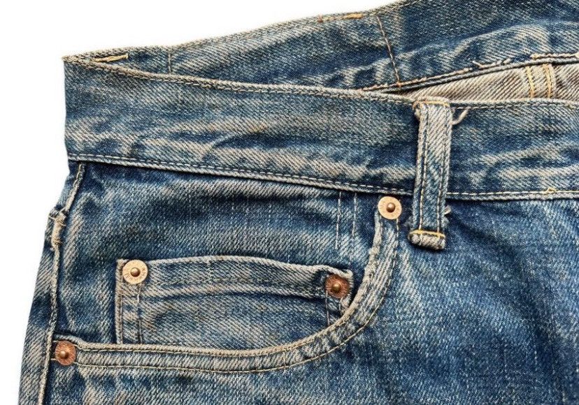 Blue Blue Japan Vintage Blue Blue Japan Selvedge Distressed Rusty Jeans 29 Size US 29 - 8 Thumbnail