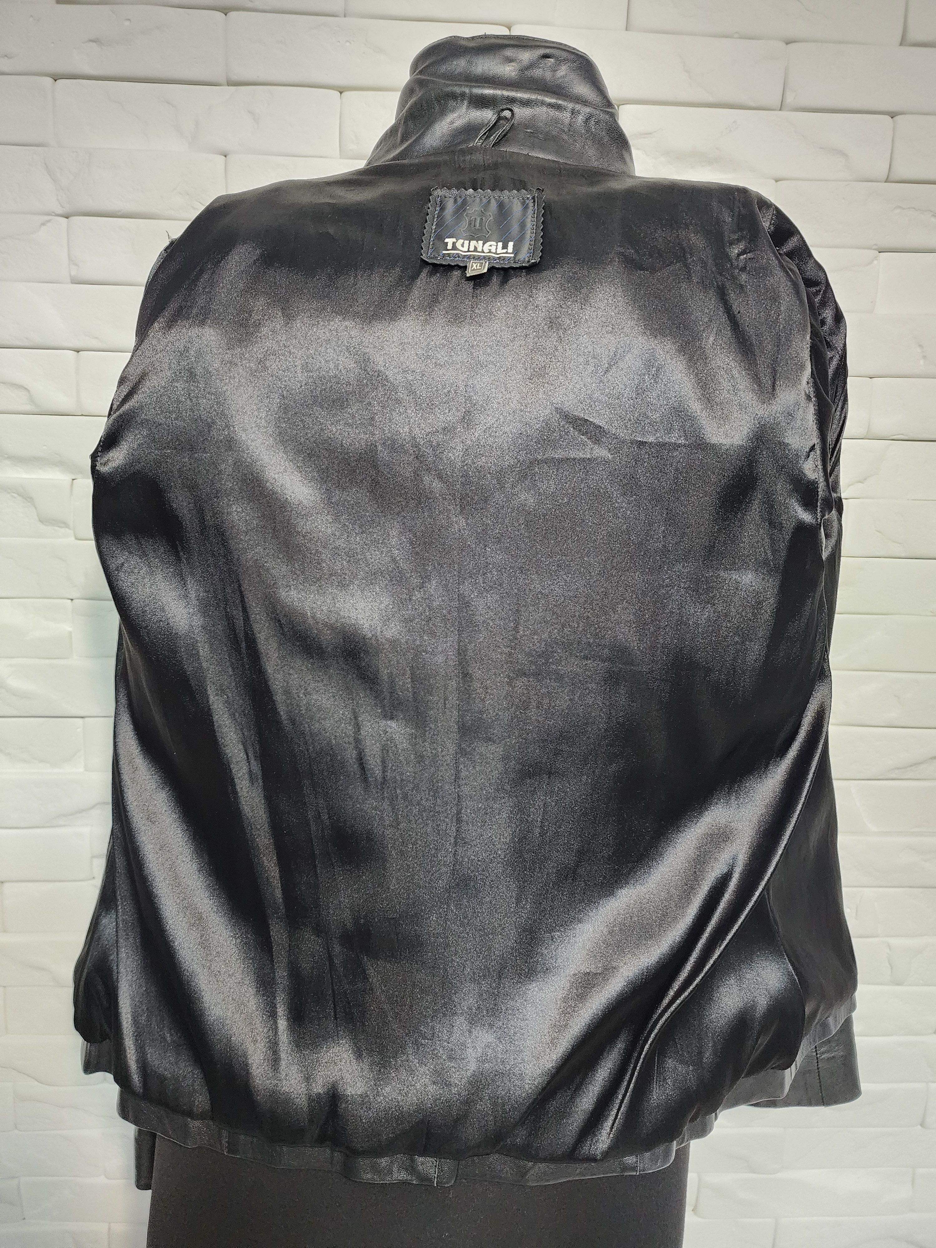 Genuine Leather Black & White Genuine Leather Jacket: Women's Sport Style Size L / US 10 / IT 46 - 7 Thumbnail