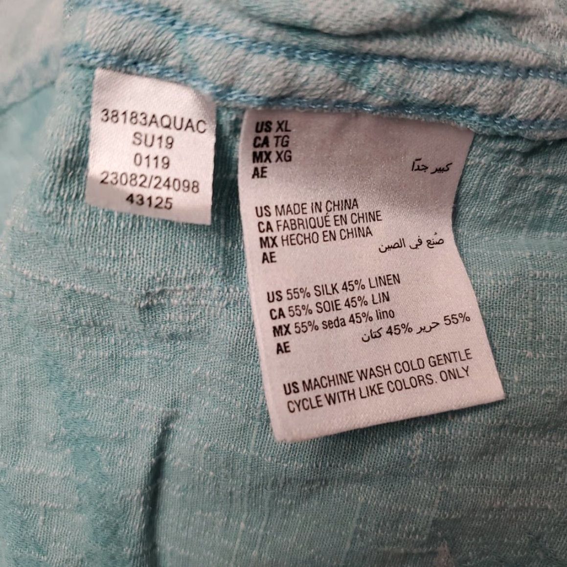 Tasso Elba VINTAGE Tasso Elba Camp Shirt Mens XL Turquoise Floral Silk Linen Hawaiian Palm Retro Shirt Mens XL Green Floral Hawaiian 90s? Size US XL / EU 56 / 4 - 6 Thumbnail