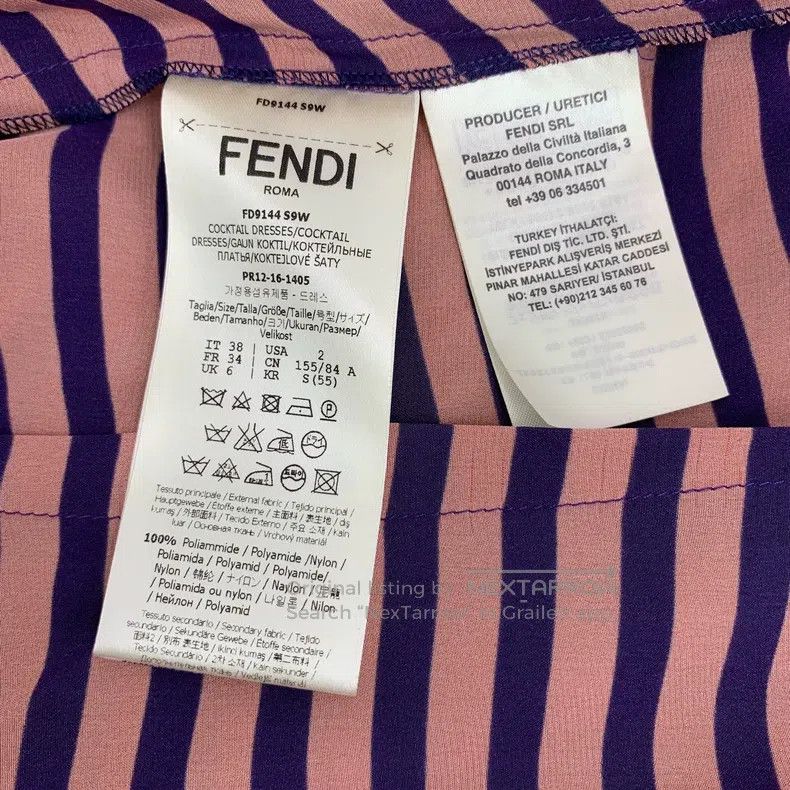 Fendi Fendi Colorblock Striped Camisole Dress Size XS / US 0-2 / IT 36-38 - 7 Thumbnail