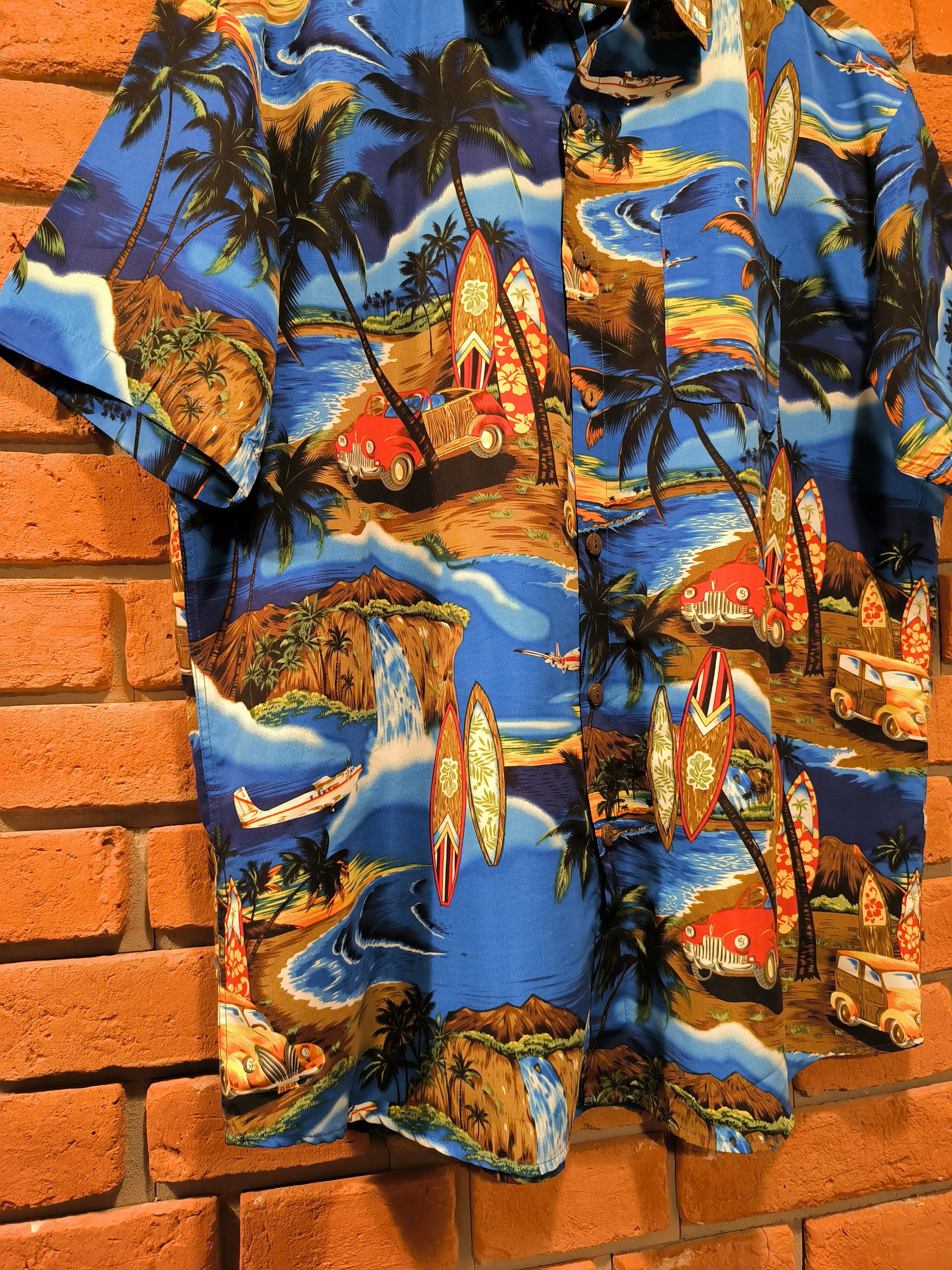 Vintage Vintage Lowes Hawaiian Shirt Short Sleeve Button-Up Print Size US XXL / EU 58 / 5 - 2 Thumbnail