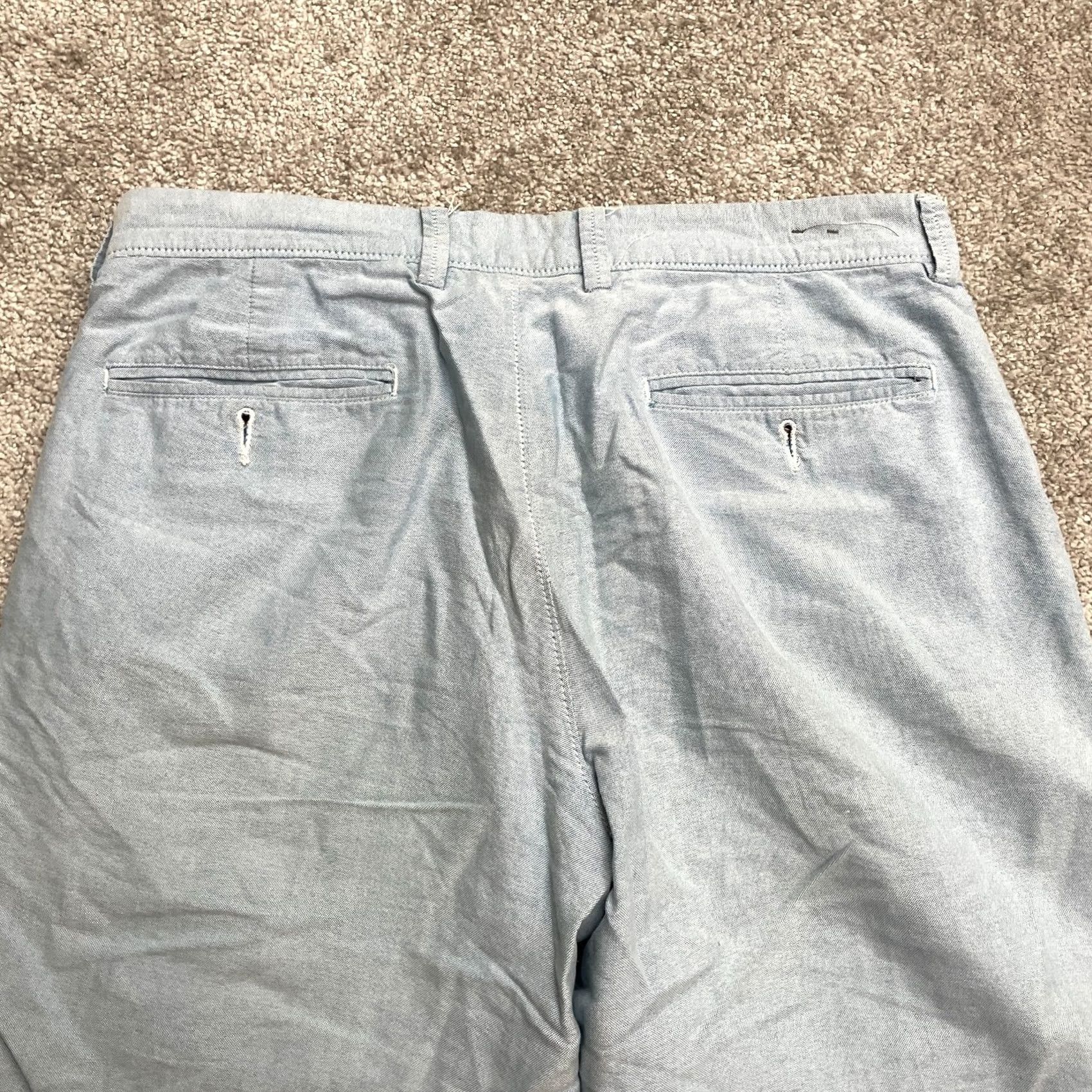 J.Crew J.Crew Club Chino Shorts Mens Size 31 Blue Cotton Flat Front 11 Inch Casual Size US 31 - 5 Thumbnail