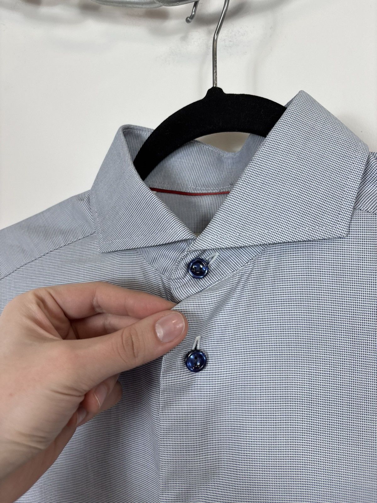 Eton Eton Men’s Slim Fit Light Blue Button Up Dress Shirt Size US M / EU 48-50 / 2 - 5 Thumbnail