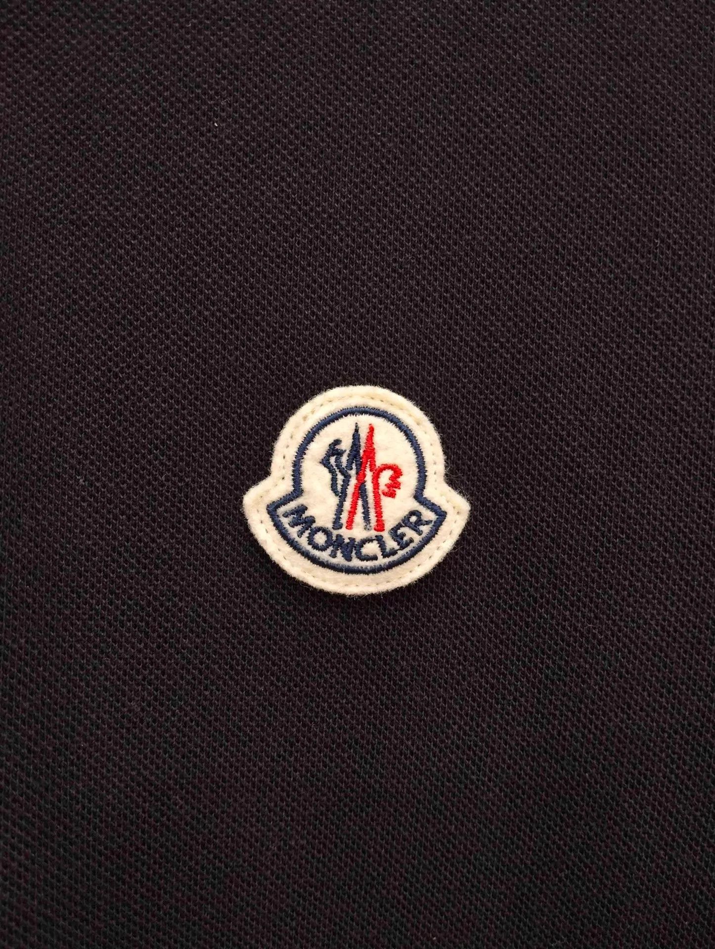 Moncler Moncler Black Short Sleeve Polo Shirt L Size US L / EU 52-54 / 3 - 6 Thumbnail