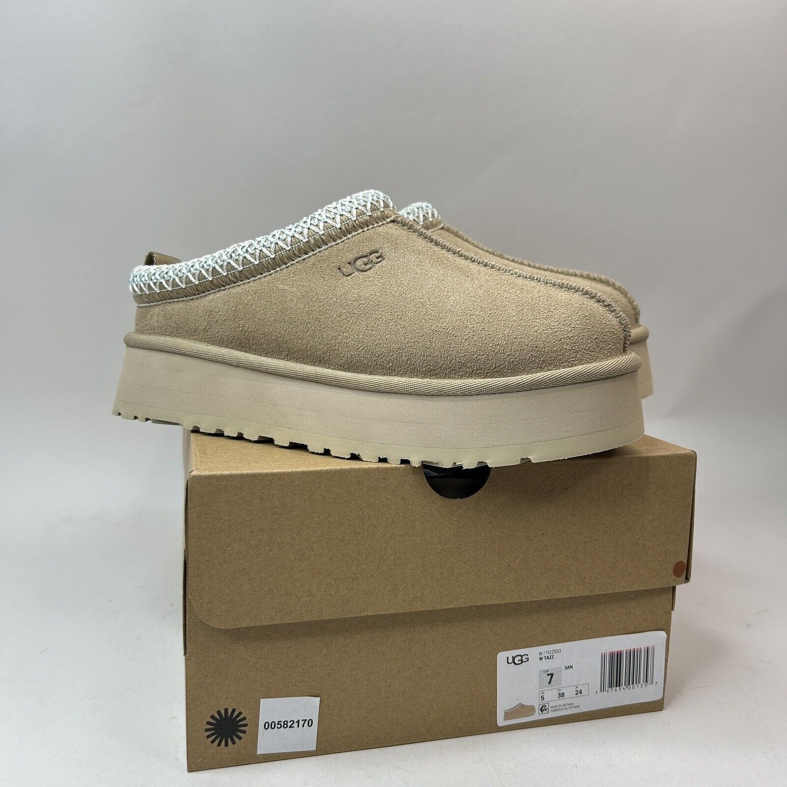 Ugg UGG Braid Tazz Platform Slippers “Mustard Seed” 2023 Size US 7 / IT 37 - 1 Thumbnail