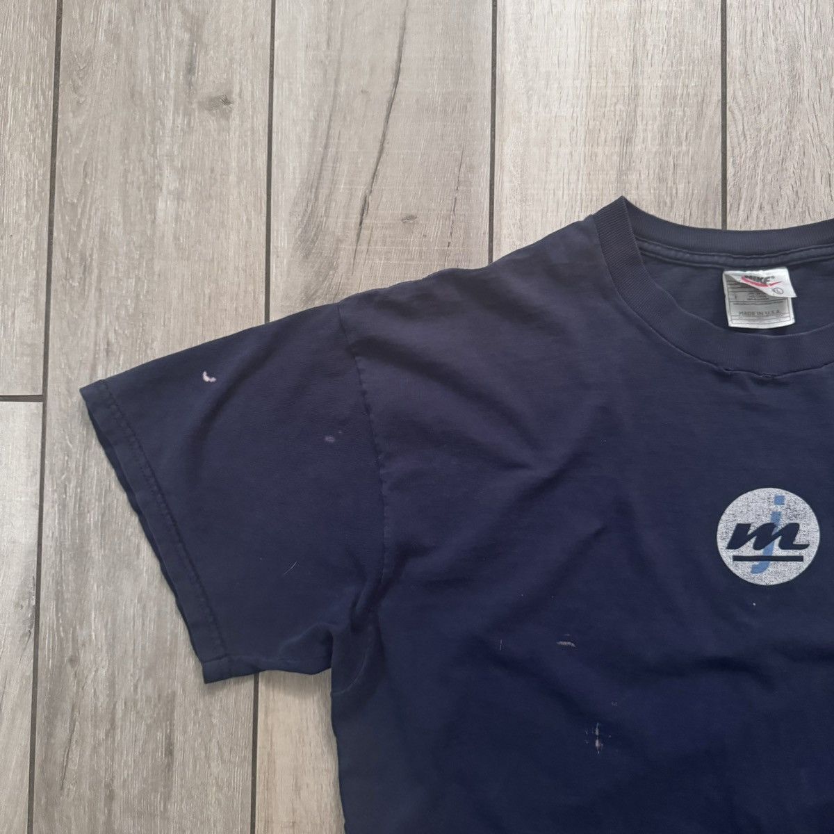 Nike × Stussy Vintage 90s Made In USA Blue Jordan Nike Graphic Tee XL Size US L / EU 52-54 / 3 - 8 Thumbnail