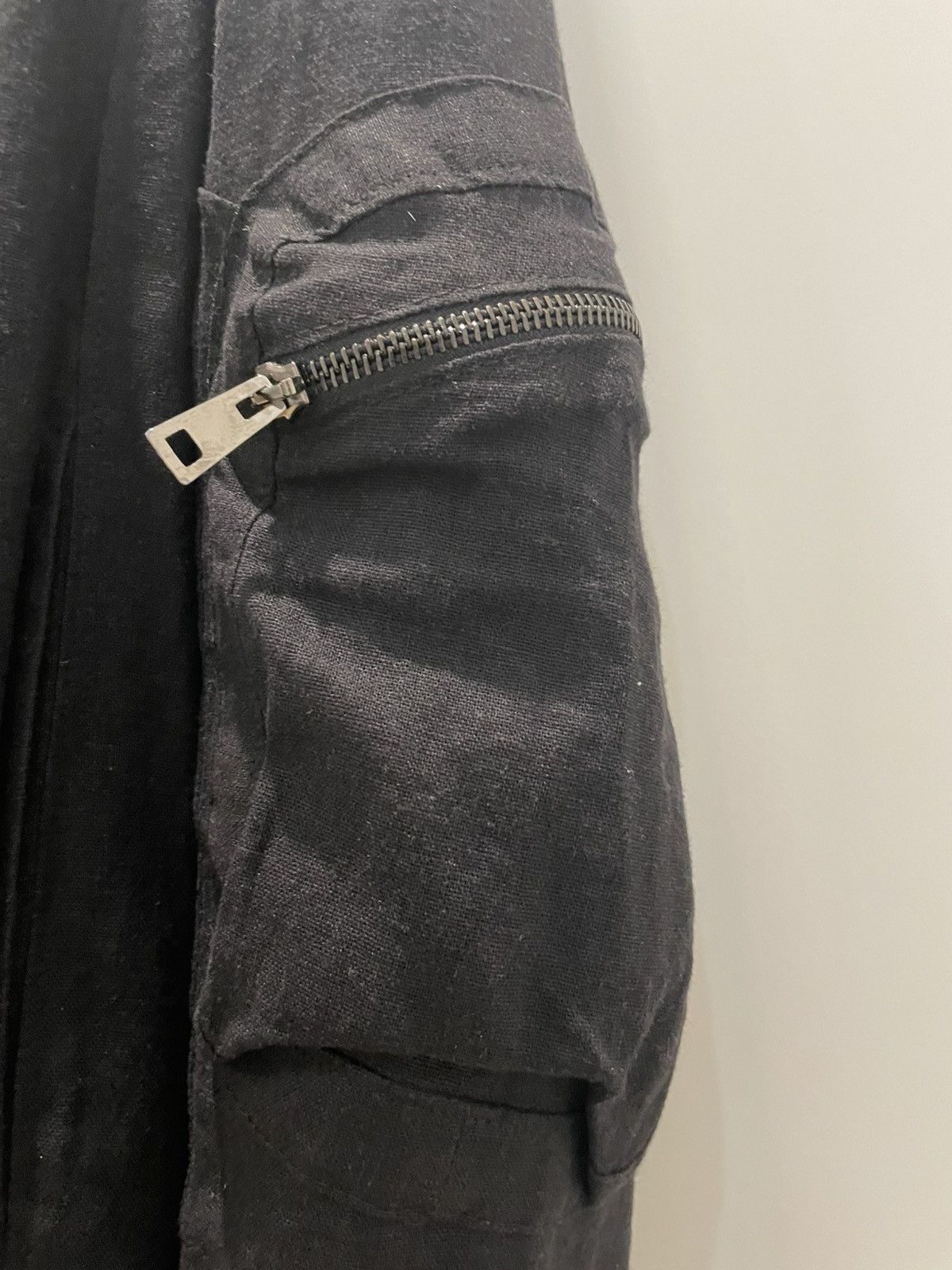La Haine Inside Us LA HAINE INSIDE US - Linen Bomber Jacket - Sz L - Black Size US L / EU 52-54 / 3 - 5 Thumbnail