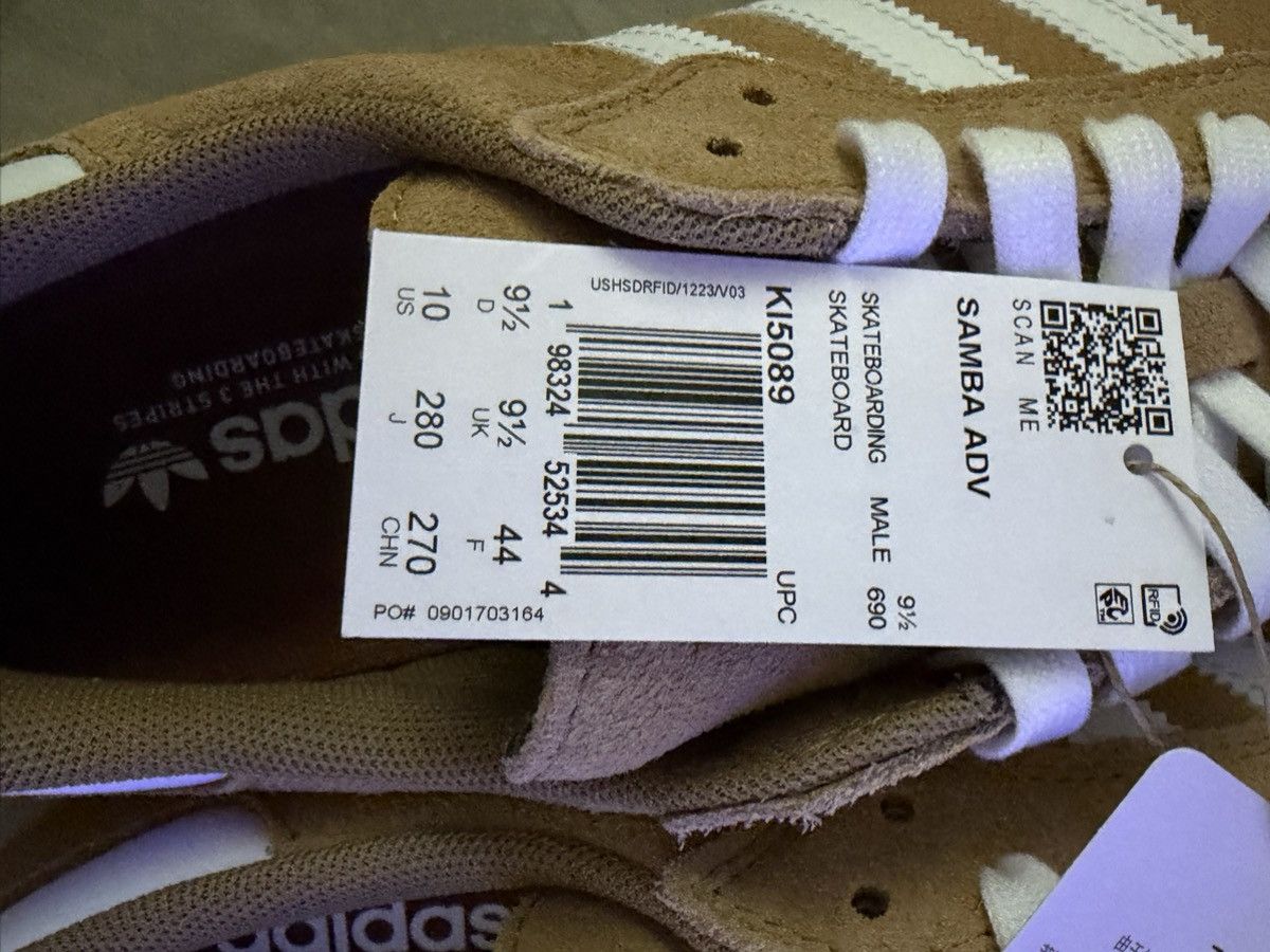 Adidas Size 10 - adidas Samba ADV Cardboard White gum Size US 10 / EU 43 - 7 Thumbnail