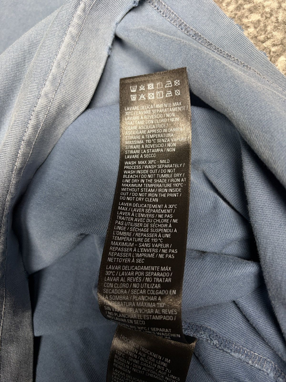 Balenciaga Balenciaga Paris Eiffel Tower T-Shirt Blue/Grey Size 2 Size US L / EU 52-54 / 3 - 7 Thumbnail