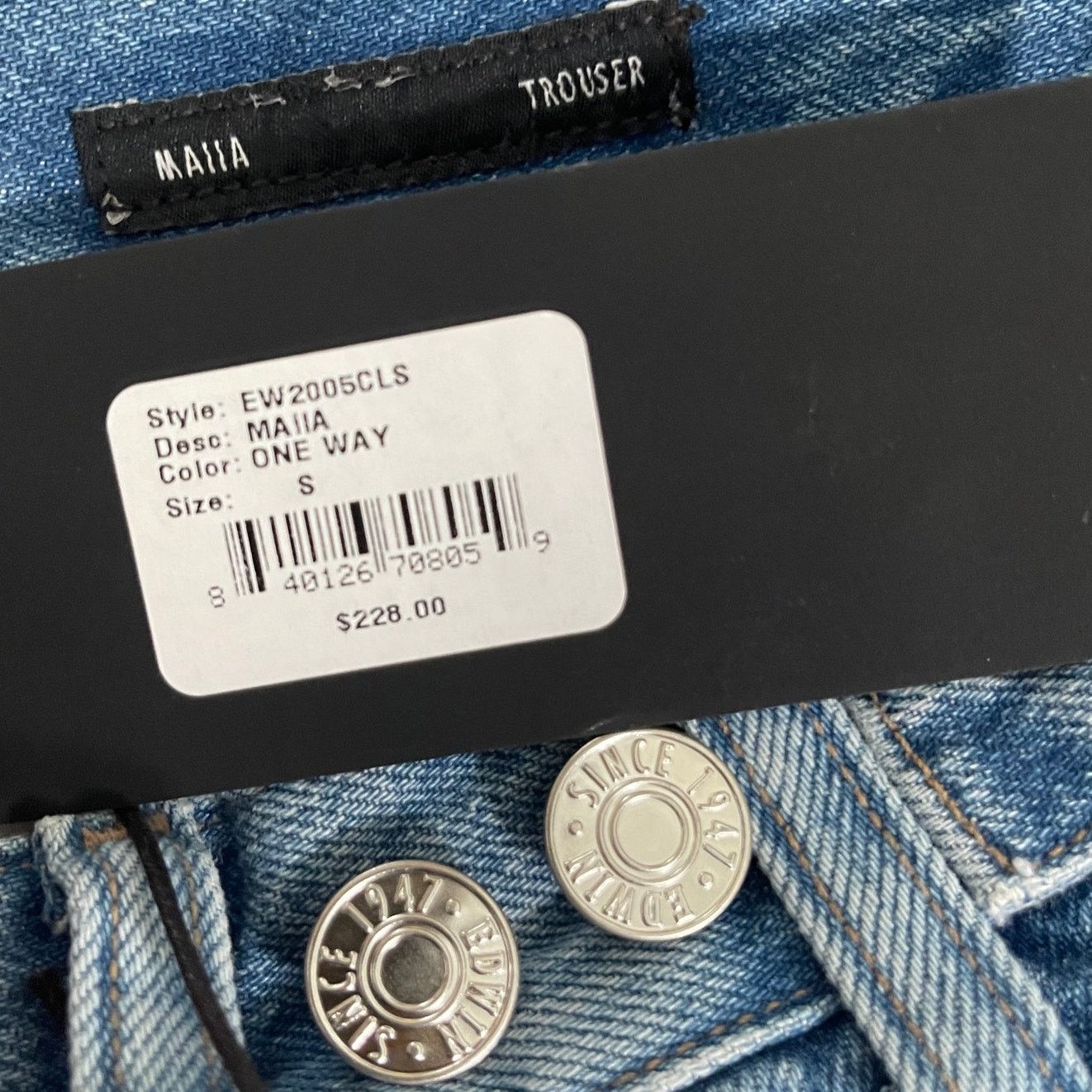 Edwin Edwin Maiia Trouser Croped Jeans Wide Leg One Way Small $228 Size 26" / US 2 / IT 38 - 6 Thumbnail
