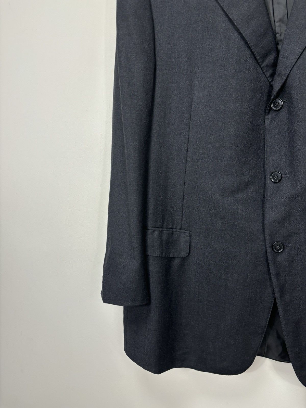 Ermenegildo Zegna Ermenegildo Zegna Men’s Dark Gray Formal Wool Blazer Jacket Size 50L - 6 Thumbnail
