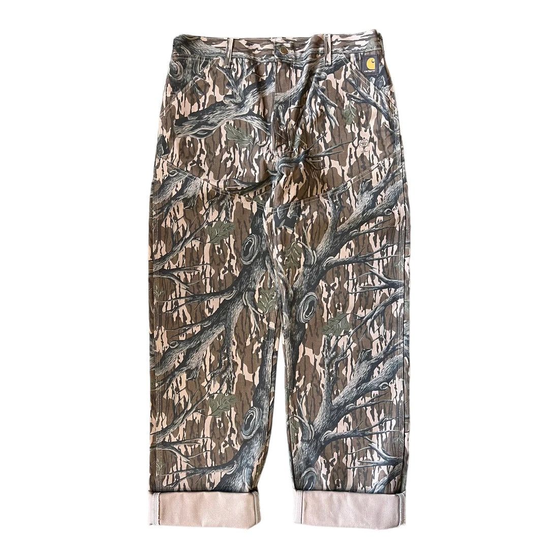 image of Carhartt X Mossy Oak Double Knee Camo Pants in Brown, Men's (Size 36)