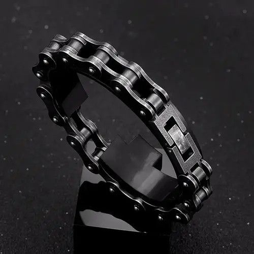 VIBE Vintage Bicycle Chain Wide Bracelet Punk Gothic Rock Size ONE SIZE - 5 Thumbnail