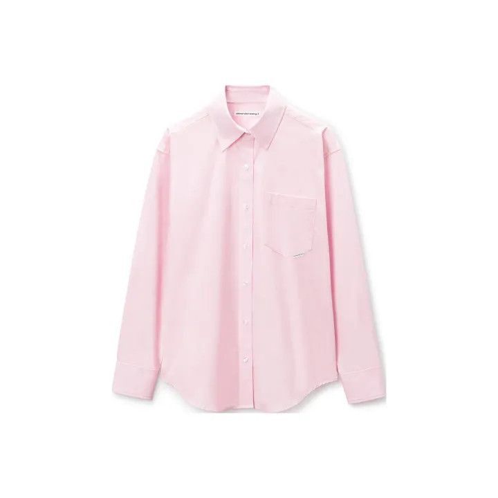 Alexander Wang Alexander Wang Pink Long Sleeve Button-Up Shirt - Size L / US 10 / IT 46 - 1 Thumbnail