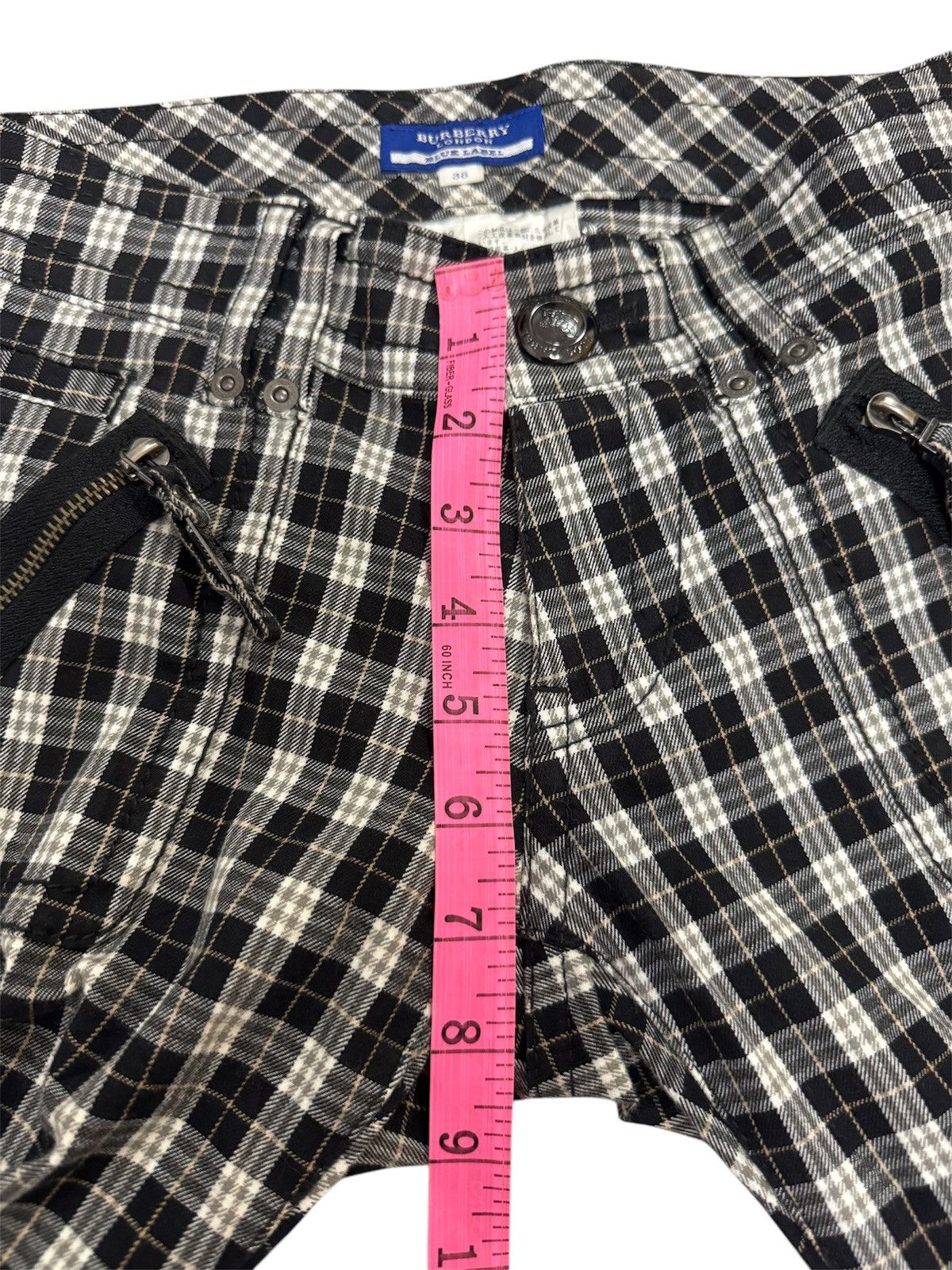 Burberry BURBERRY LONDON BLUE LABEL TARTAN CROPPED SLIM TROUSERS Size 28" / US 6 / IT 42 - 18 Thumbnail