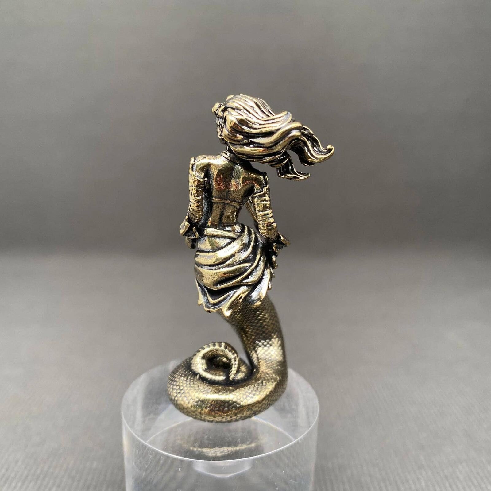 Other Brass Medusa Naga Woman Figurine Statue Size ONE SIZE - 2 Thumbnail