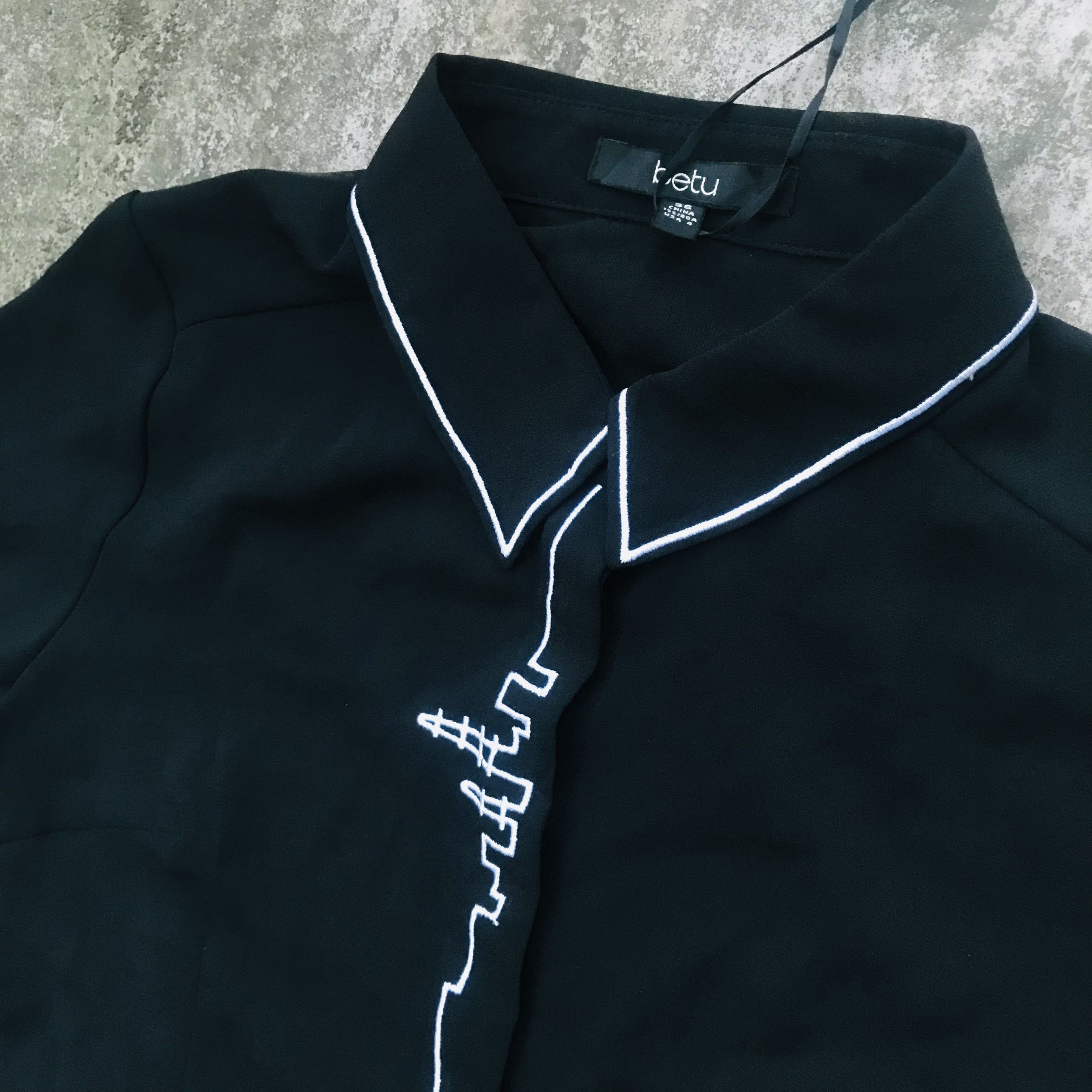 Japanese Brand × Vintage Betu Noir Short Sleeve Silk Shirt Size S / US 4 / IT 40 - 4 Thumbnail