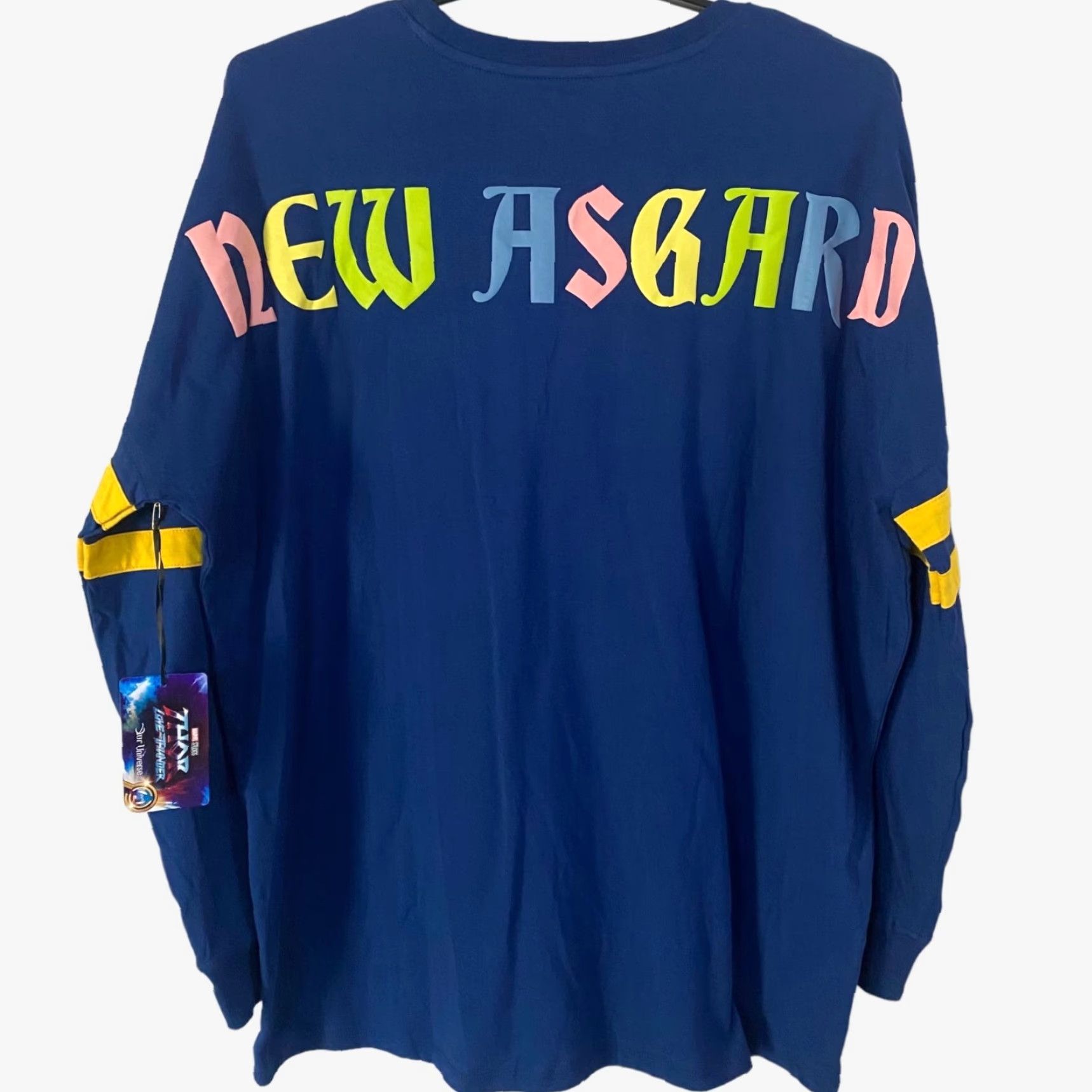 Vintage Marvel Studios Thor Love And Thunder Shirt Long-Sleeve Mens XL New Asgard Blue Cotton Graphic Print T-Shirt Size US XL / EU 56 / 4 - 3 Thumbnail