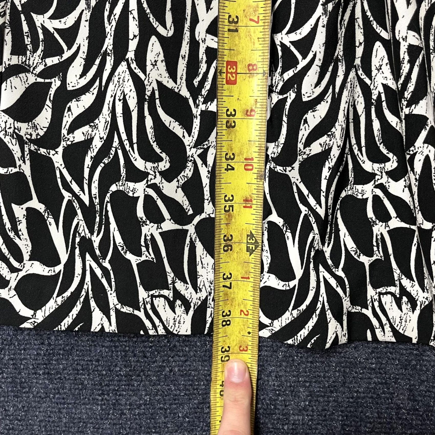 Vintage Connected Apparel Dress Womens 10 Black White Sleeveless V-Neck Abstract Print Dress Size L / US 10 / IT 46 - 4 Thumbnail