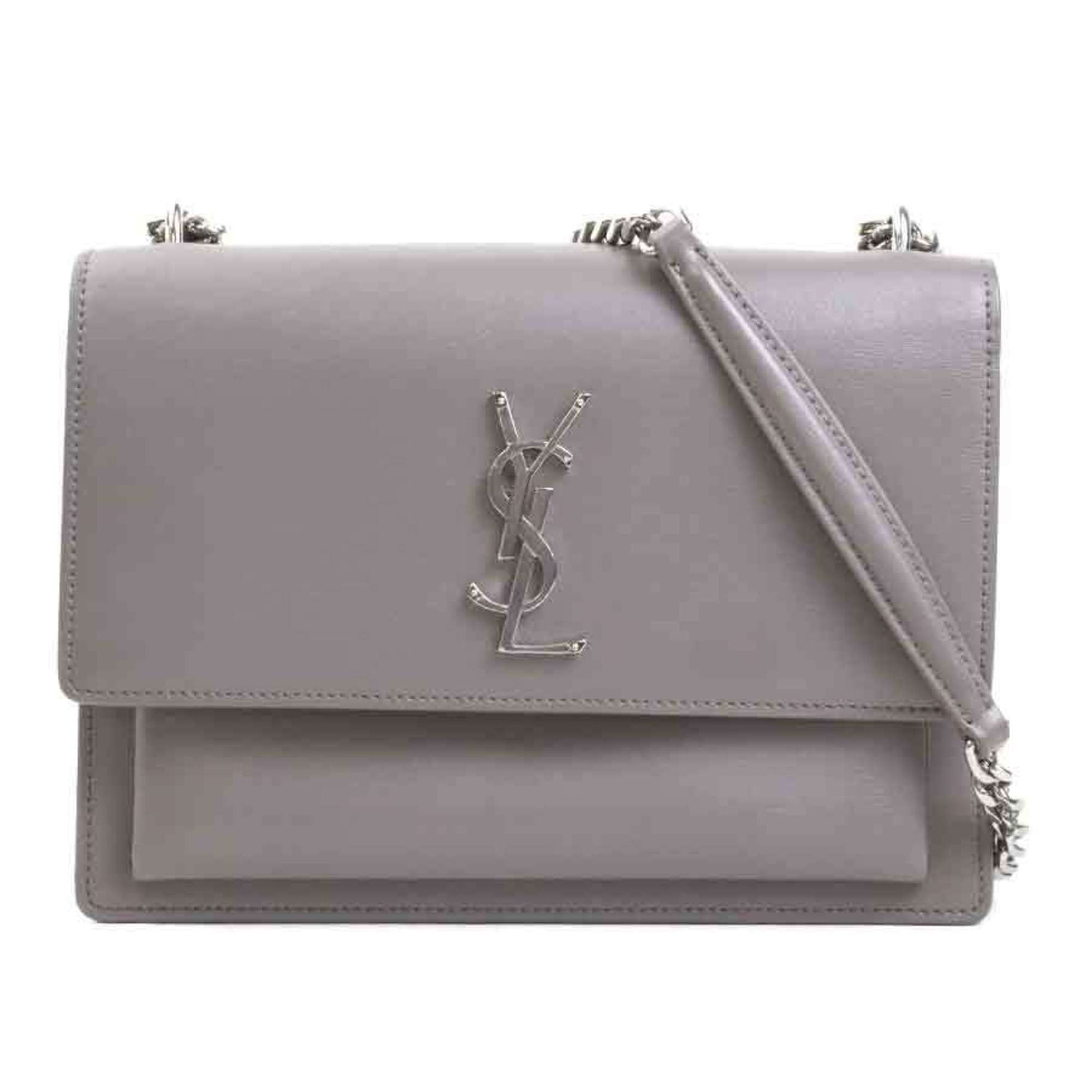 Saint Laurent Paris Saint Laurent shoulder bag leather metal grey silver women's e60593a Size ONE SIZE - 1 Thumbnail
