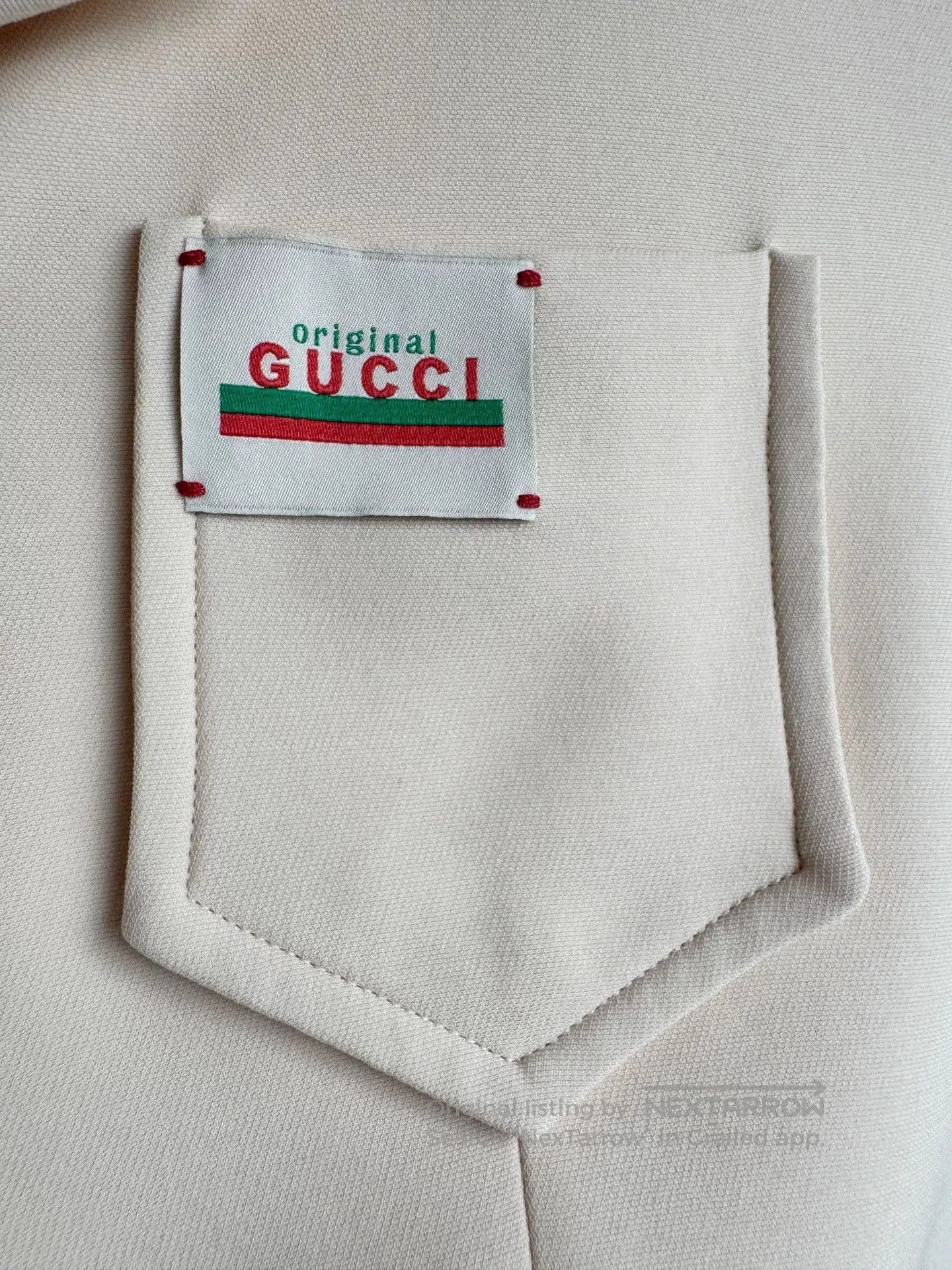 Gucci Gucci Beige Embroidered Logo Short Blazer. Size XS / US 0-2 / IT 36-38 - 5 Thumbnail