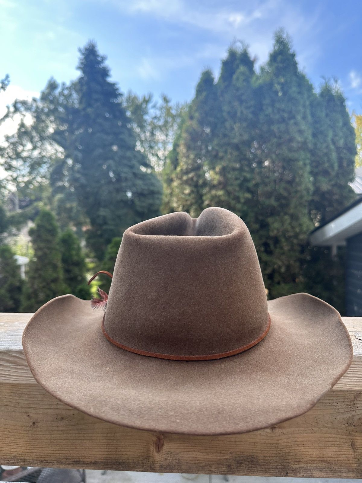 Cowboy Equipment × Stetson × Vintage Vintage Stetson 3X Felt Cowboy Hat, Adjustable Size Size ONE SIZE - 3 Thumbnail