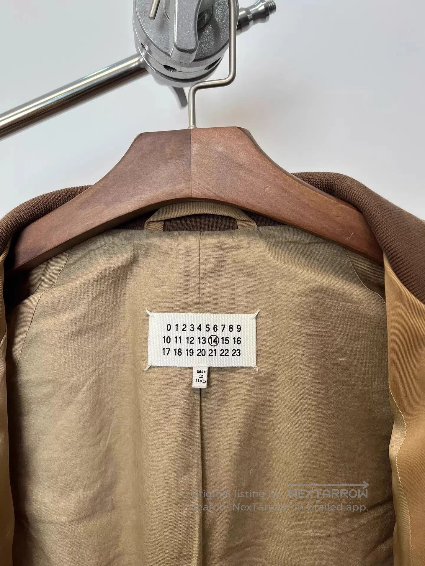 Maison Margiela Beige High Collar Bomber Jacket with Zip Pockets. Size US S / EU 44-46 / 1 - 7 Thumbnail