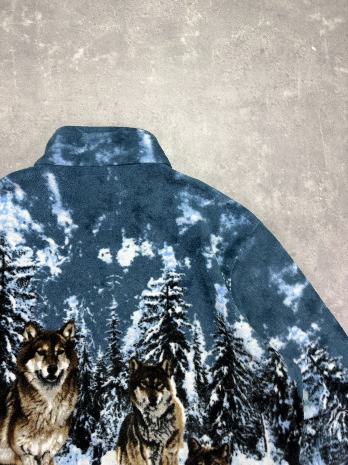 Vintage Vintage Wolf Animal Printed Fleece Jacket XXL Size US XXL / EU 58 / 5 - 12 Thumbnail