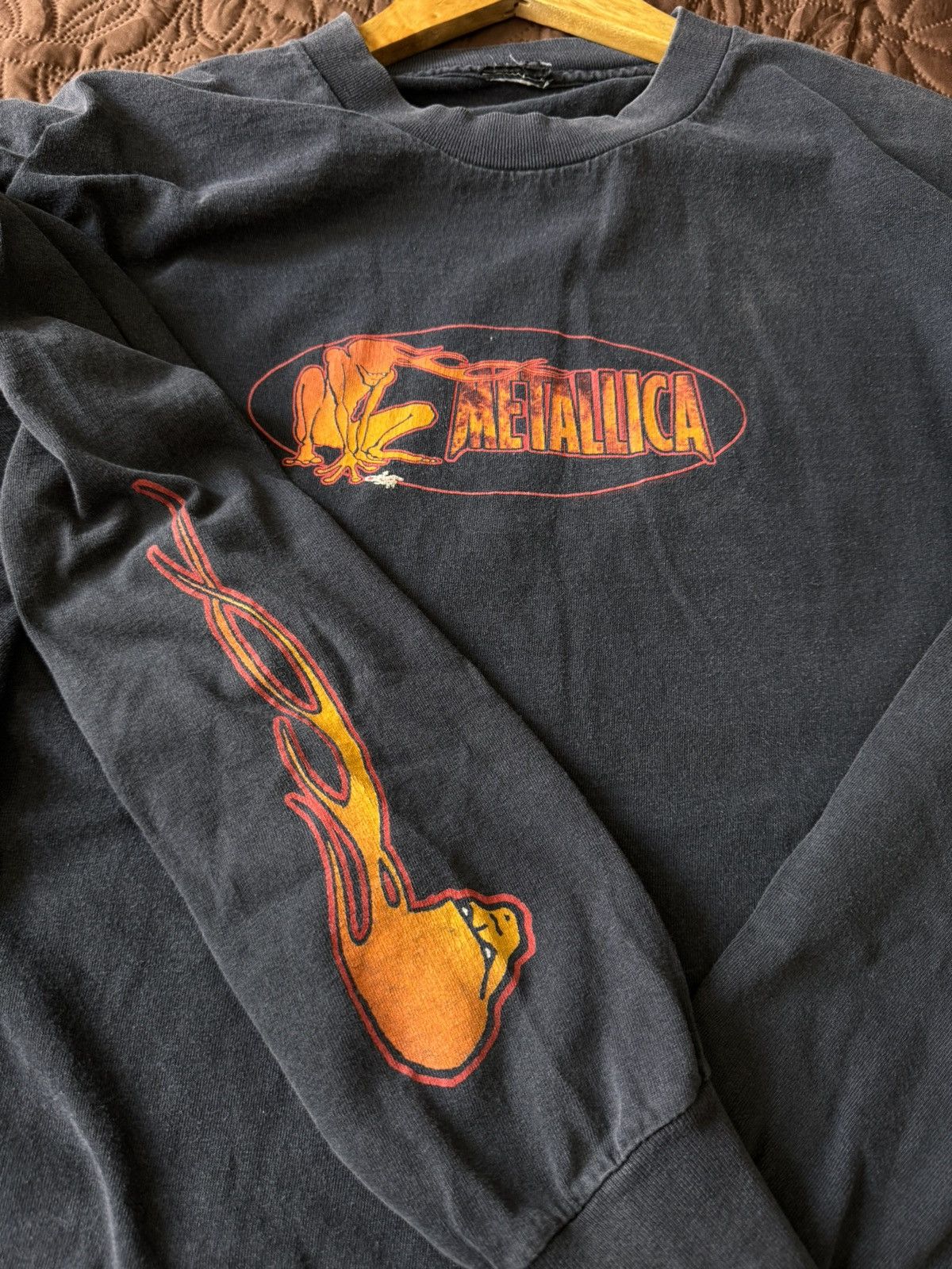 Band Tees Vintage late 90s metallica longsleve Squindo Flame by giant Size US L / EU 52-54 / 3 - 5 Thumbnail
