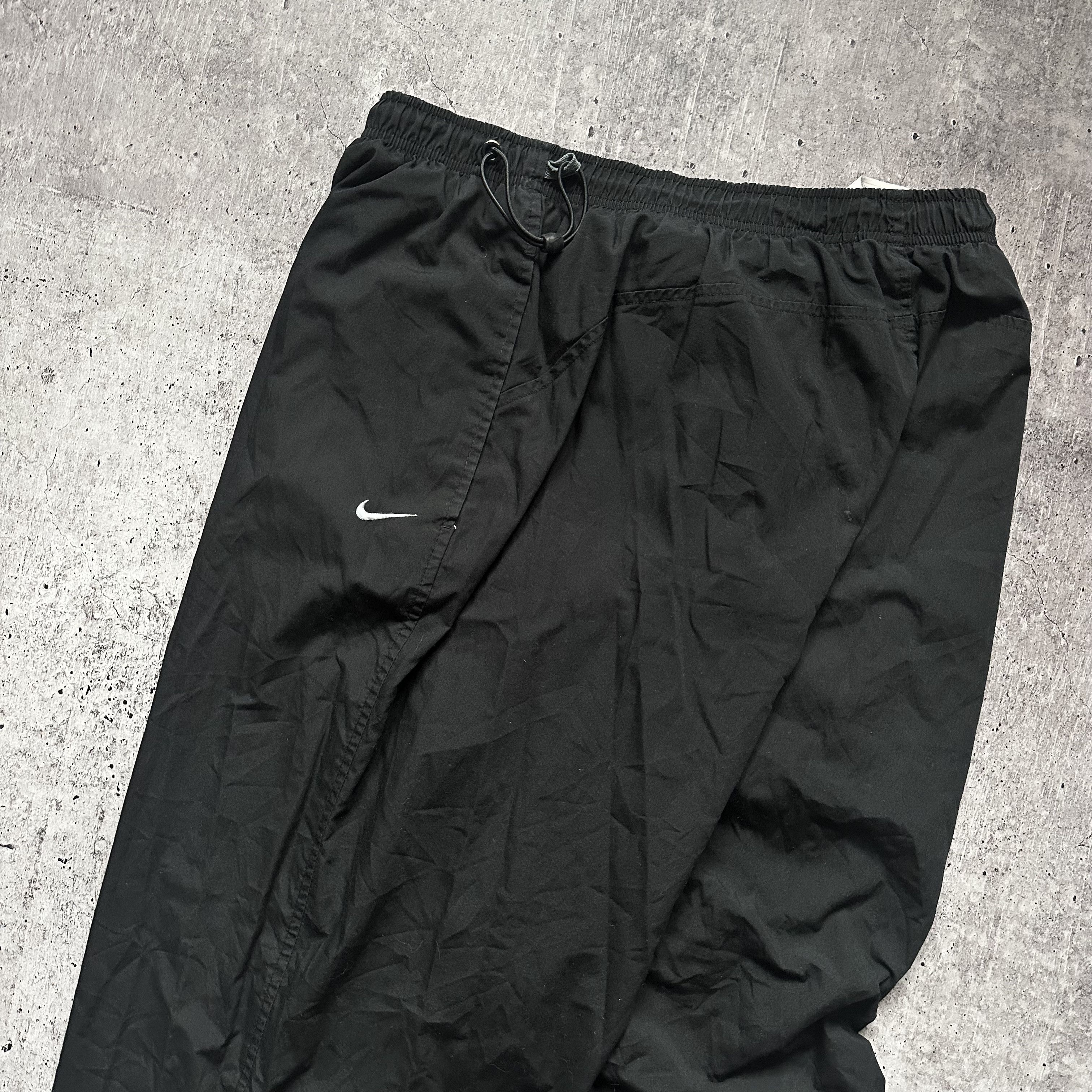 Nike × Vintage Nike y2k Vintage Big Logo Nylon Drill Track Swoosh Pants Size US 36 / EU 52 - 2 Thumbnail