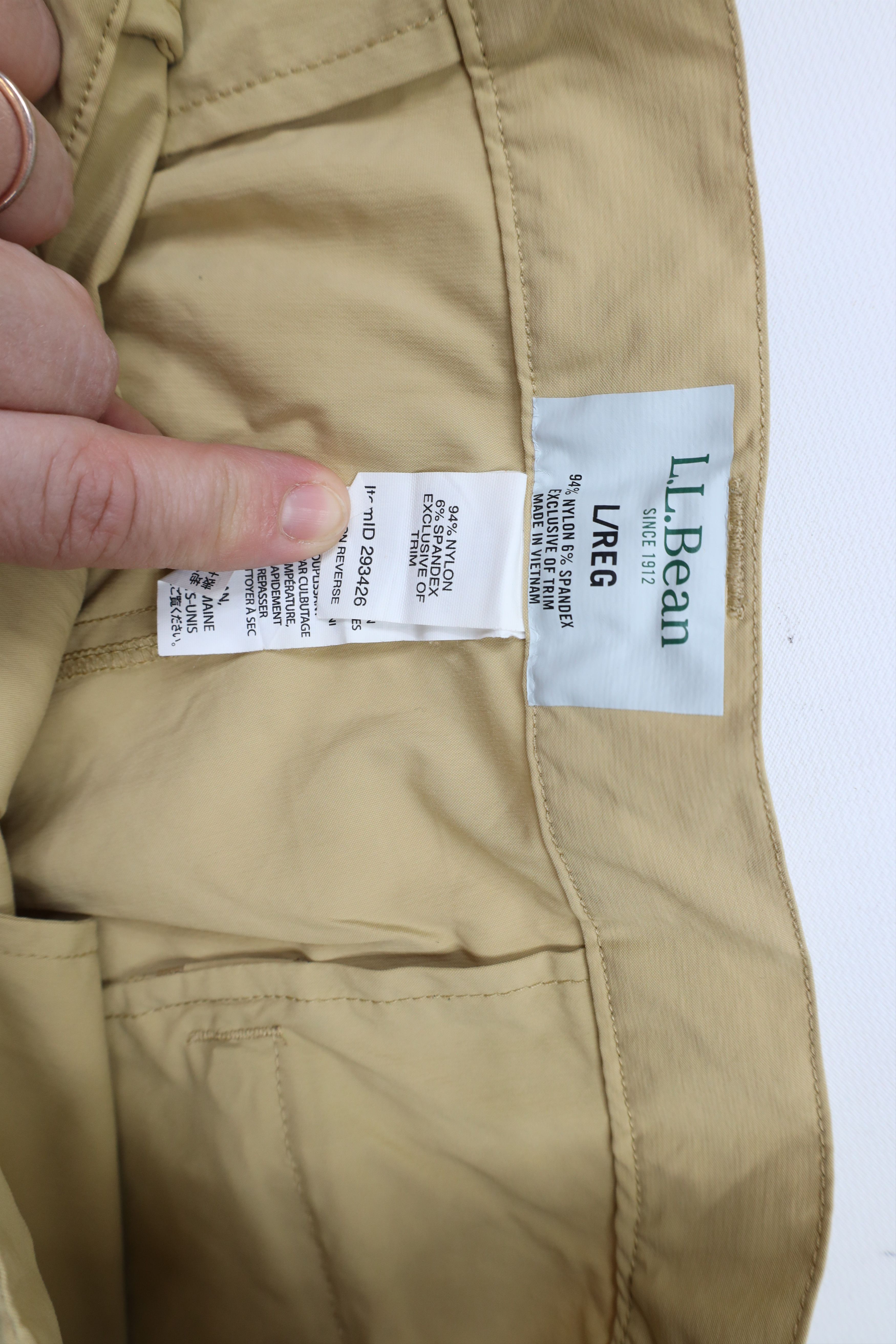 L.L. Bean × Vintage Vintage LL Bean Stretch Above Knee Hiking Cargo Shorts Beige Size US 34 / EU 50 - 6 Thumbnail