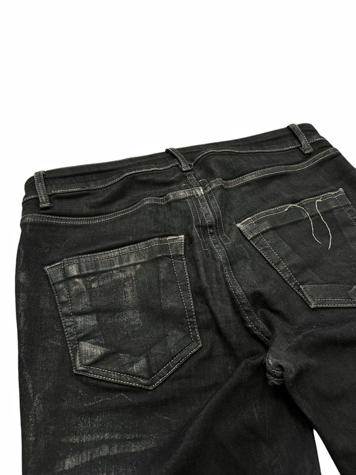 Rick Owens ★ Foil Waxed Tyrone Bootcut Denim Size US 32 / EU 48 - 3 Thumbnail