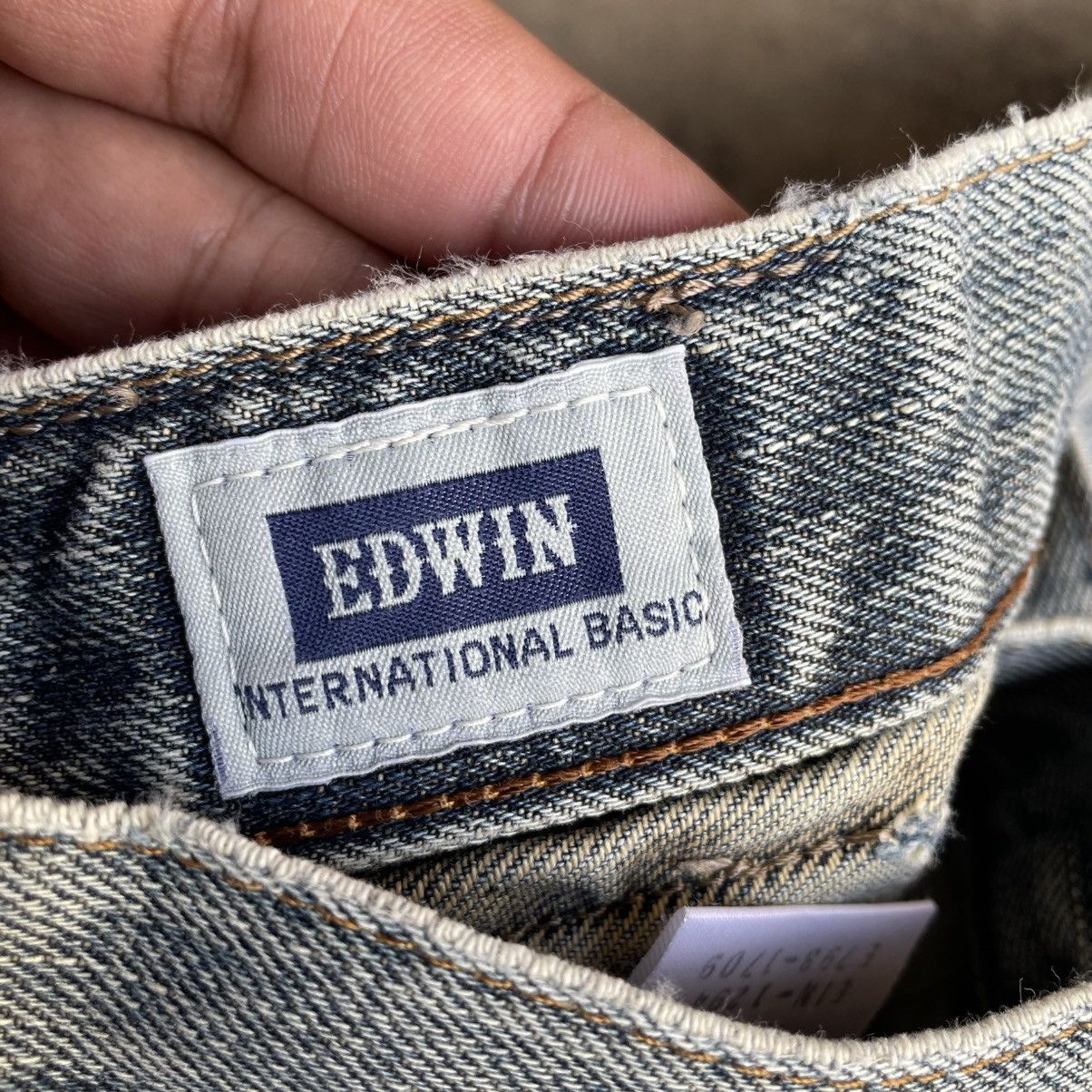 Edwin 🔥Vintage Edwin 404 Stoned Washed Ripped Distress Denim Jeans Size US 31 - 11 Thumbnail