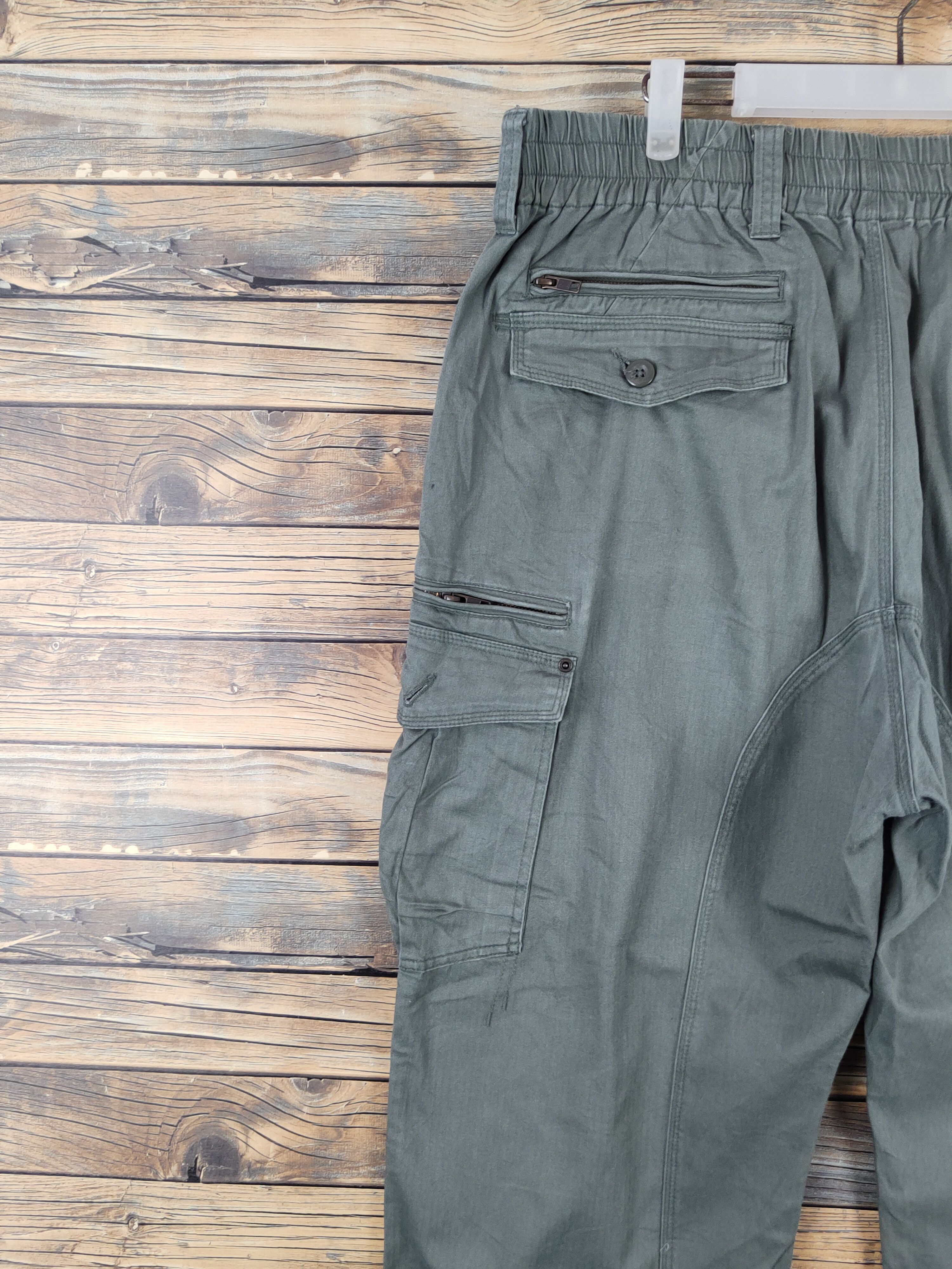 Japanese Brand Road Runner Green Multipocket Tactical Cargo Pants #W1029 Size US 36 / EU 52 - 8 Thumbnail