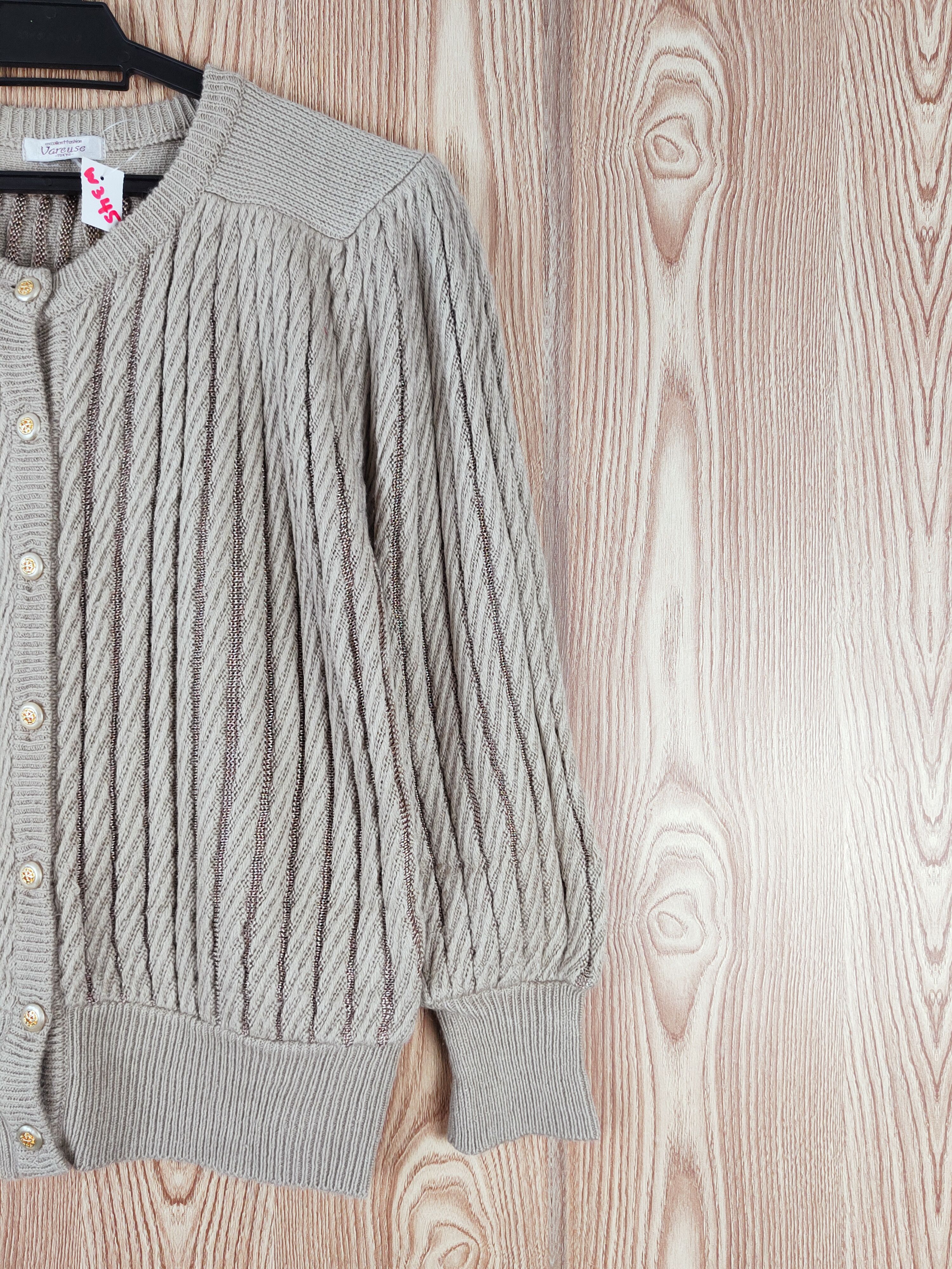 Japanese Brand Varcuse Brown Knitwear Cardigan #W345 Size S / US 4 / IT 40 - 5 Thumbnail
