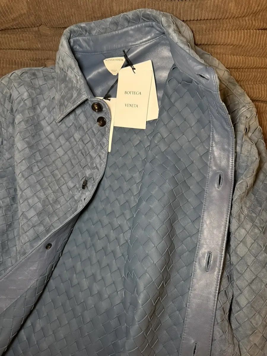 Bottega Veneta Intrecciato Leather Overshirt Size US L / EU 52-54 / 3 - 8 Thumbnail