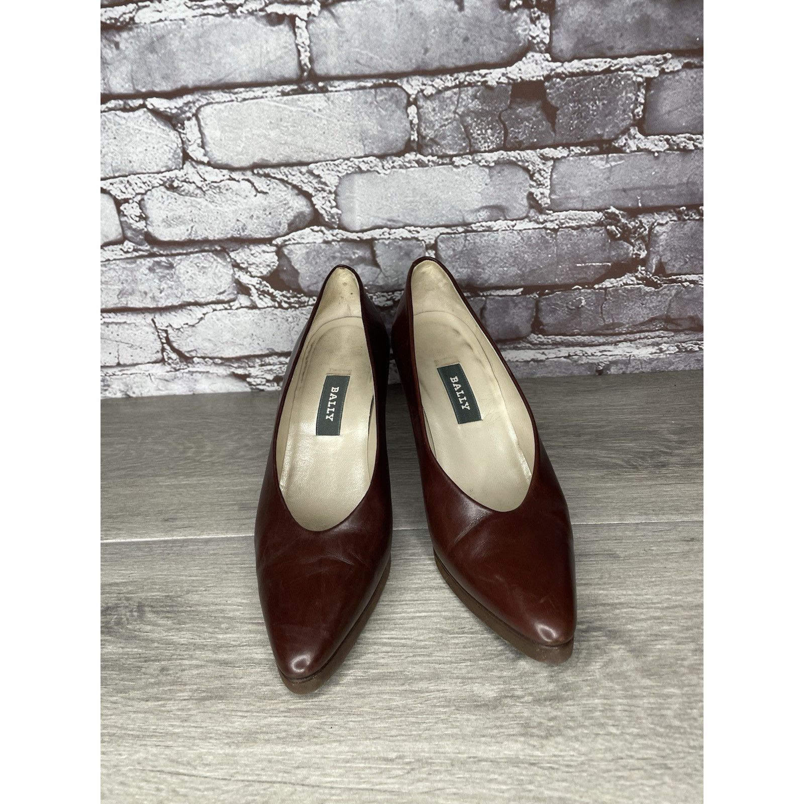 Bally Bally Athena Brown Leather Pointed Toe Pumps Dress Heels Wom Size US 8 / IT 38 - 10 Thumbnail
