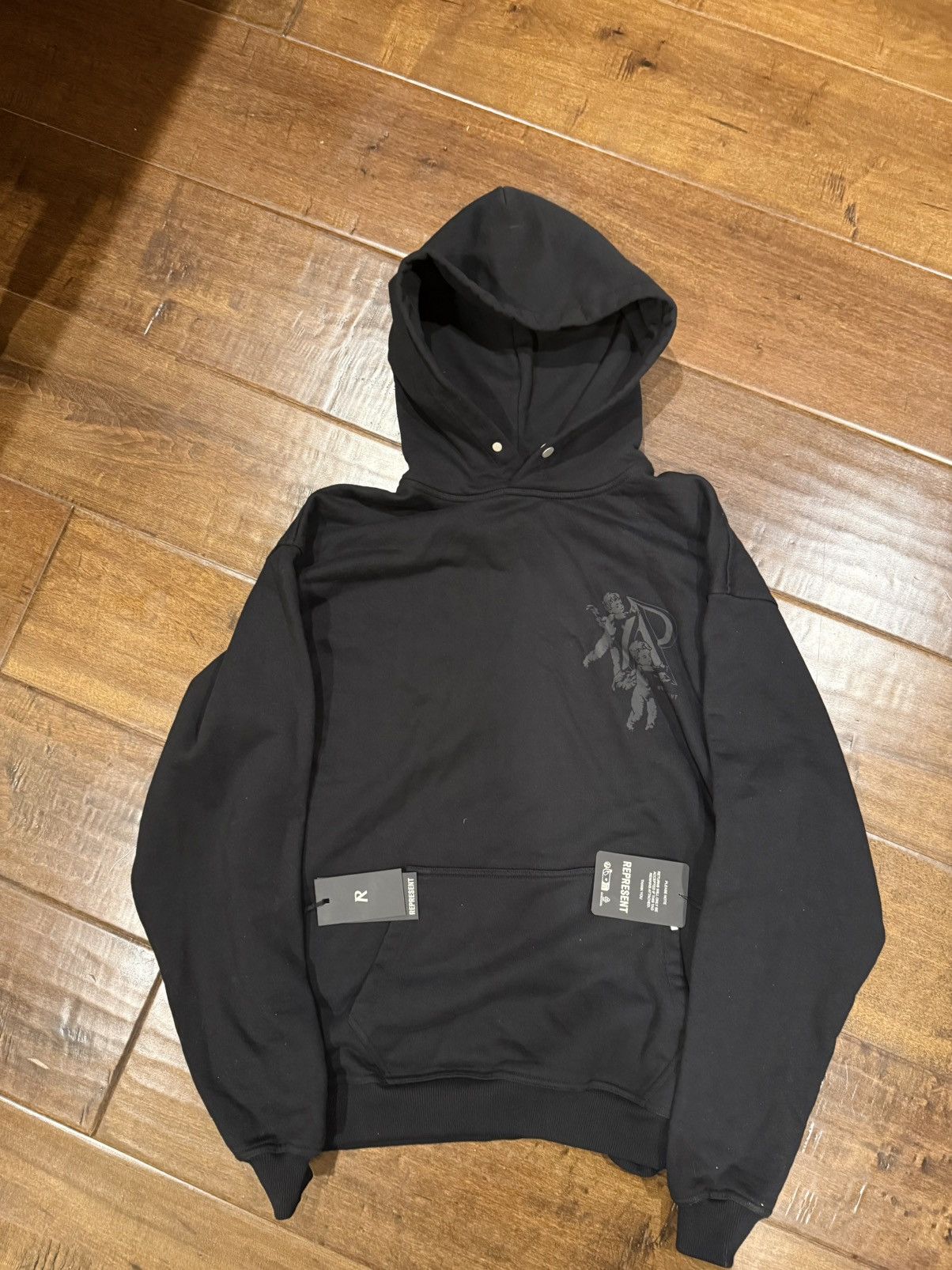 Represent Clo. REPRESENT CHERUB JET BLACK HOODIE SMALL Size US S / EU 44-46 / 1 - 2 Thumbnail