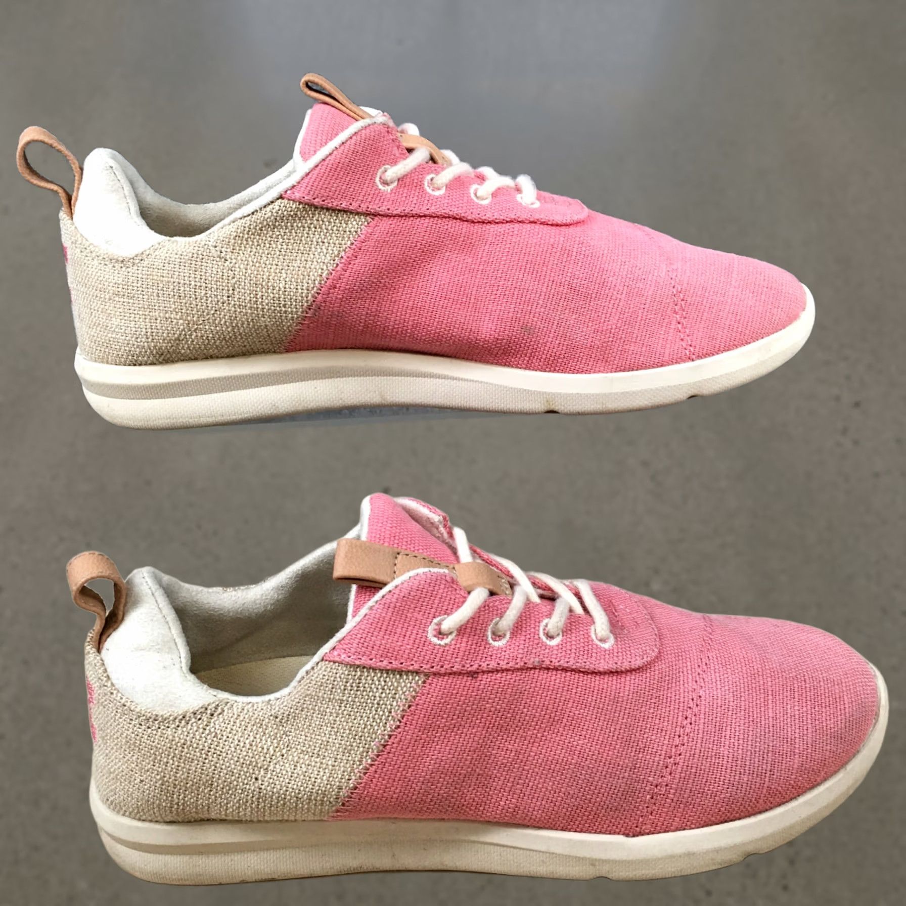 Toms TOMS Sneaker Womens 8 Pink Cabrillo Round Toe Laced Up Casual Canvas 10019097 Size US 8 / IT 38 - 1 Thumbnail