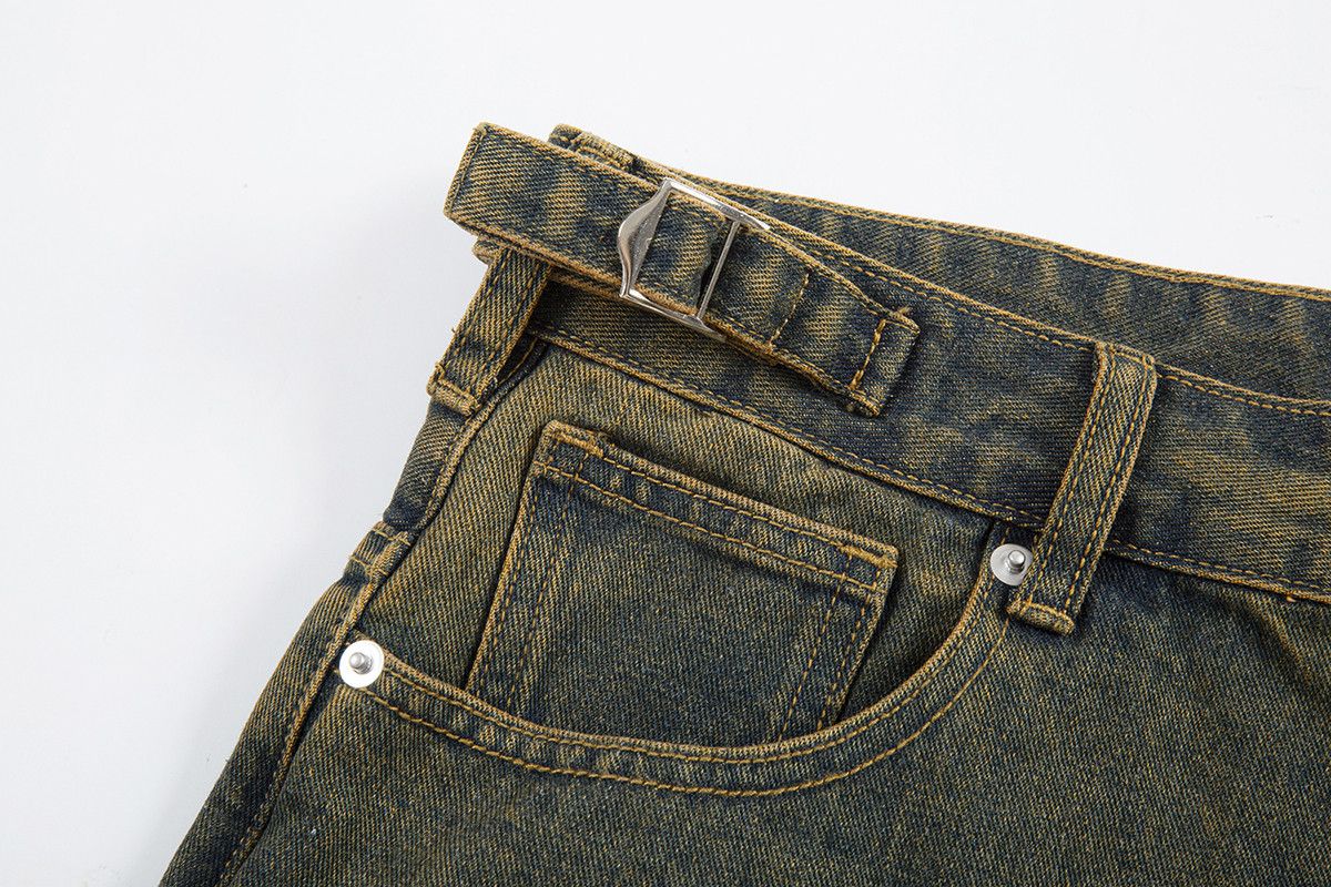 Japanese Brand × Jean Ripped Hole Washed Yellow Mud Size US 36 / EU 52 - 7 Thumbnail