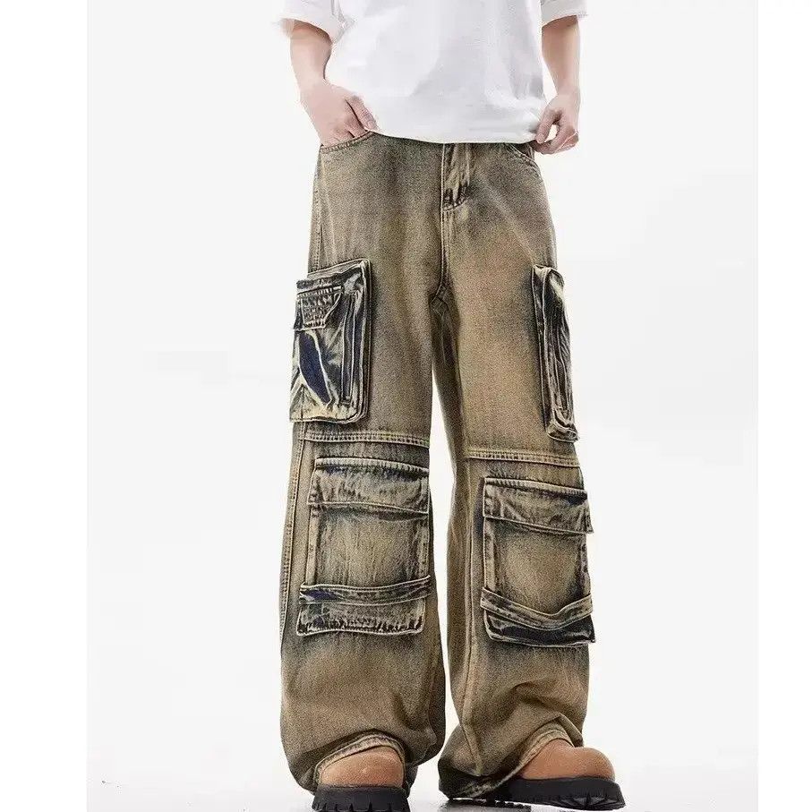 Japanese Brand Loose casual multi pocket jeans Size US 32 / EU 48 - 5 Thumbnail