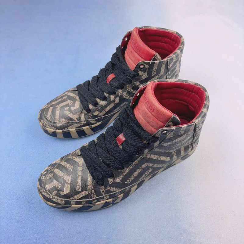 Gucci Gucci High-Top Fashion Sneakers for Men 0079 Size US 8 / EU 41 - 1 Thumbnail