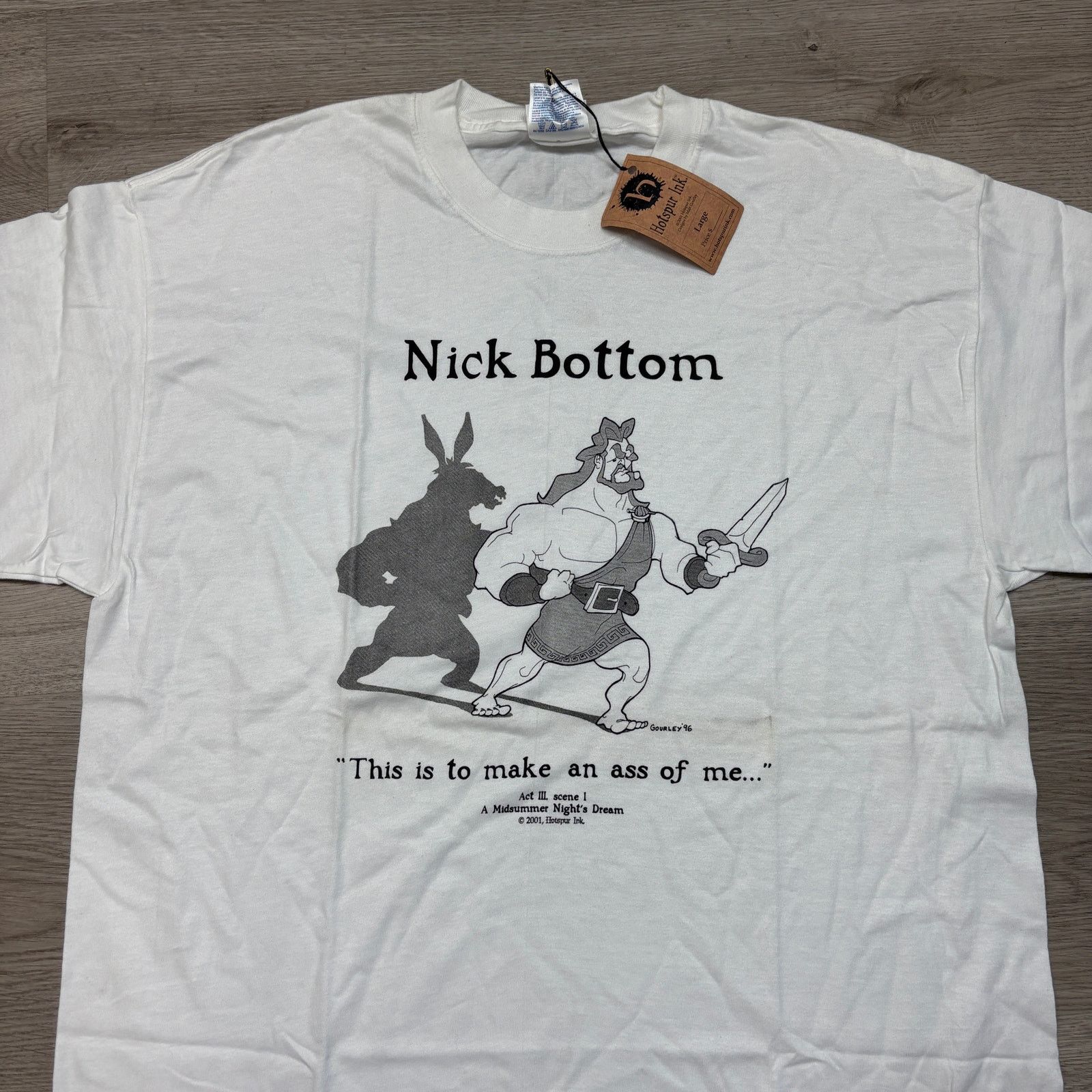 Vintage VTG 2001 Nick Bottom T Shirt Hotspur Ink Deadstock Men's M Size US M / EU 48-50 / 2 - 2 Thumbnail